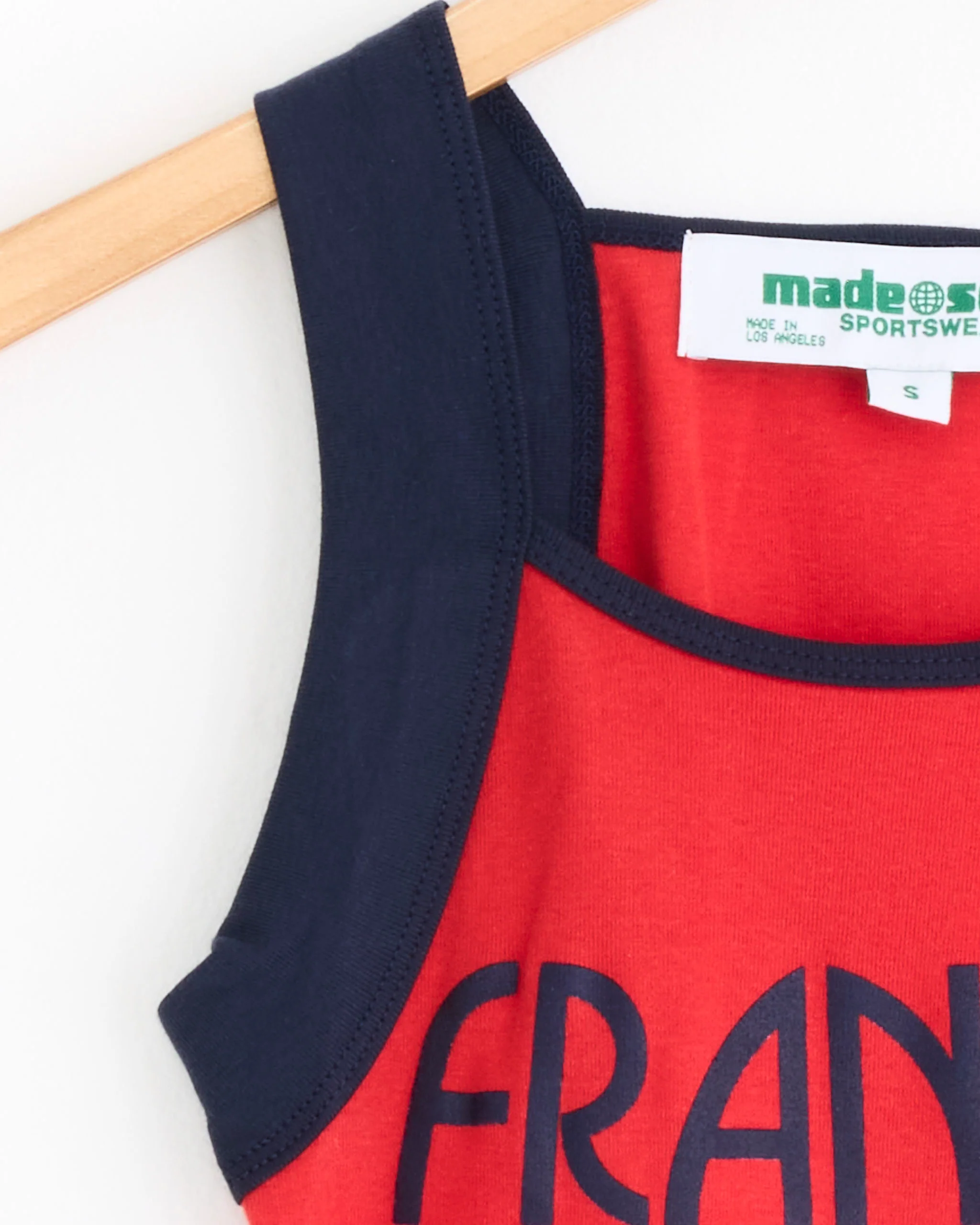France Tank Top in Red/Navy - Image 2