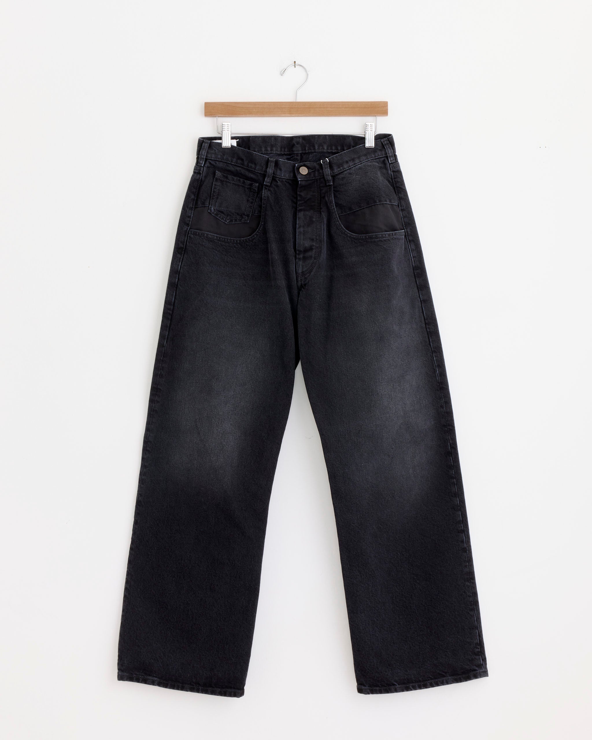 Double Pocket Trouser in Black Denim
