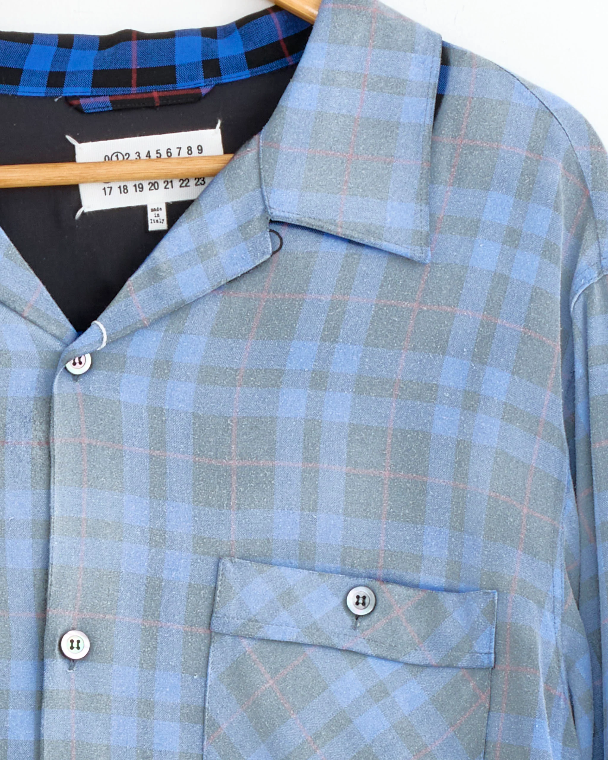S50DT0069 L/S Shirt in Blue Tartan - Image 3