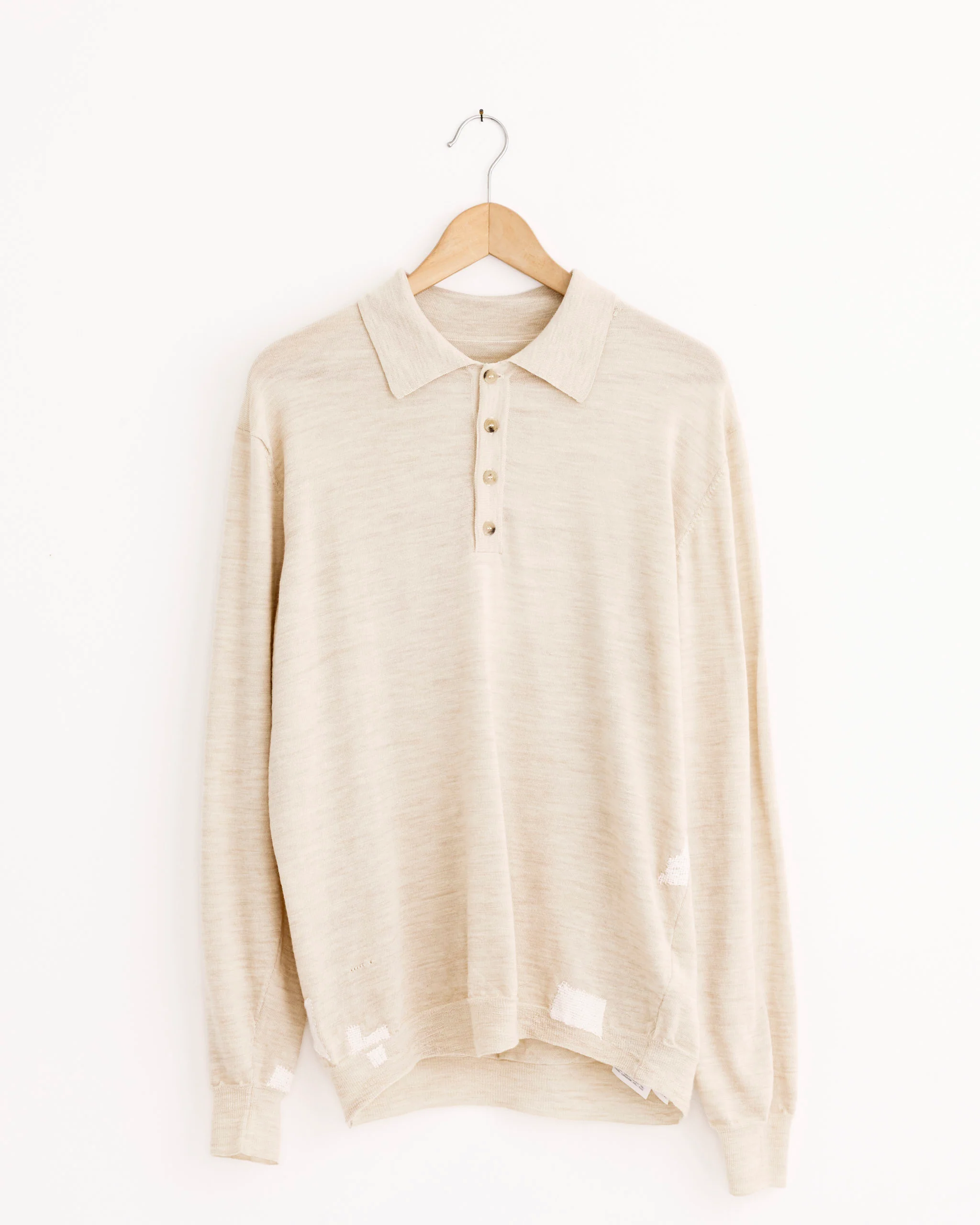 Polo Patchwork Shirt in Beige