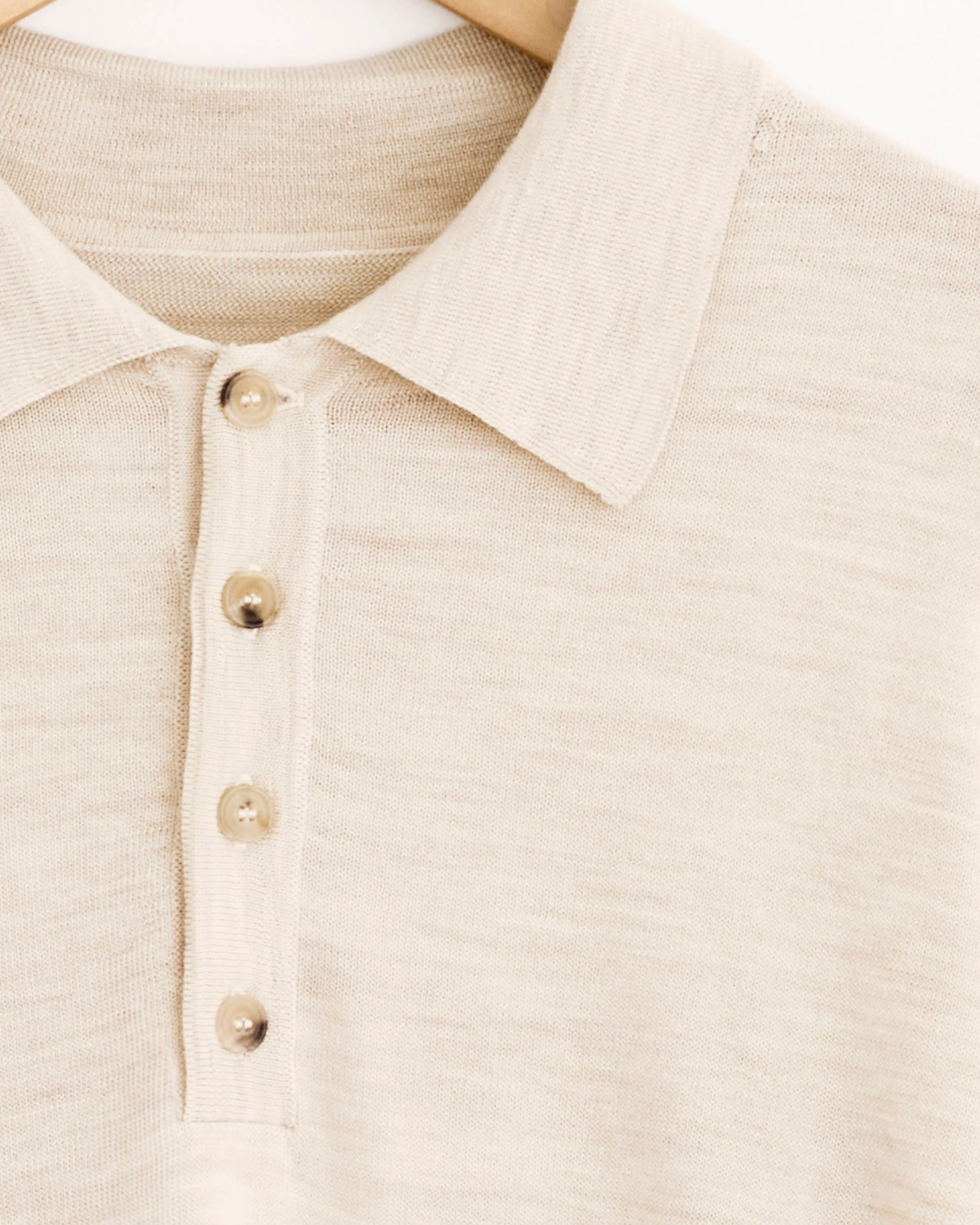 Polo Patchwork Shirt in Beige - Image 2