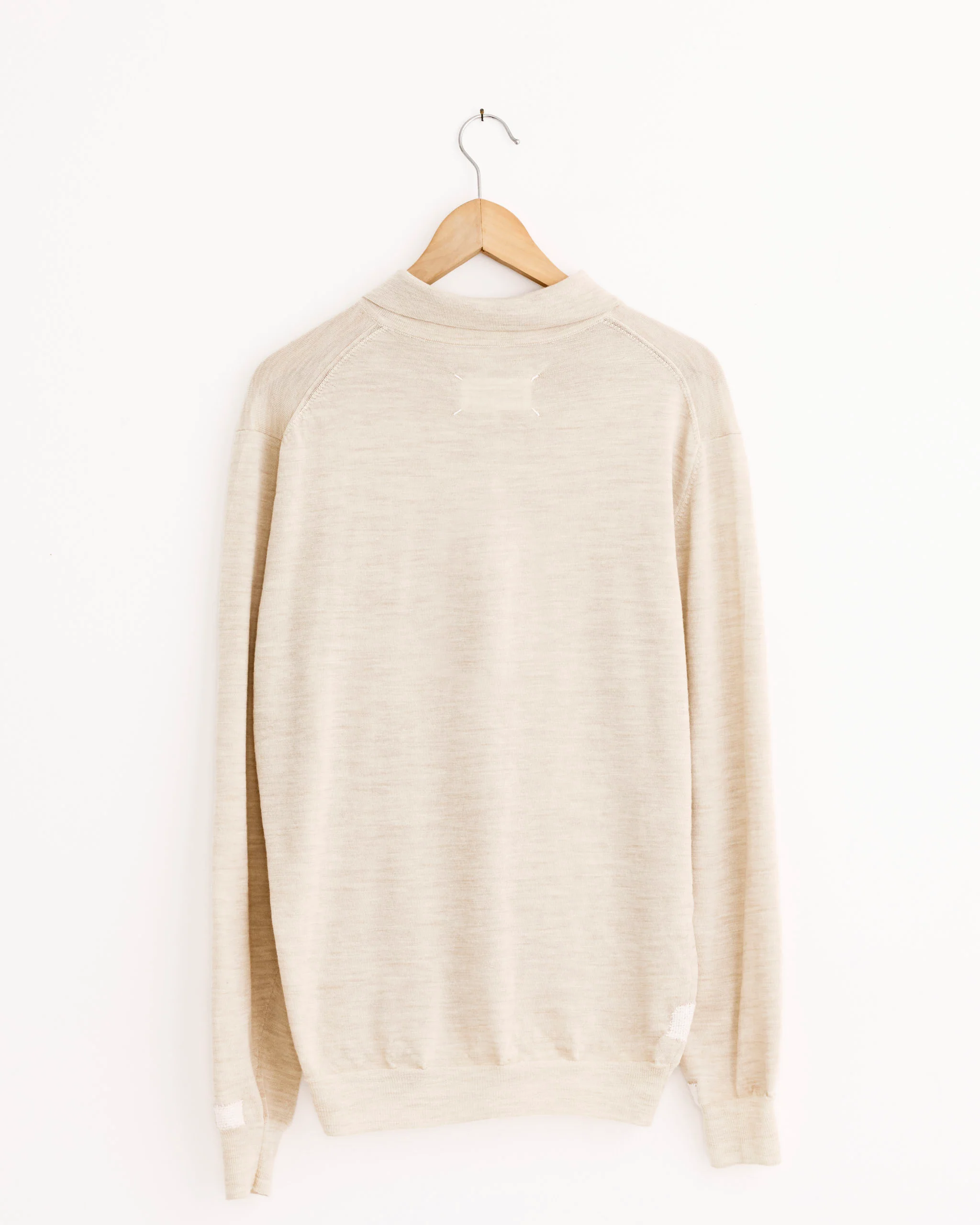 Polo Patchwork Shirt in Beige - Image 3