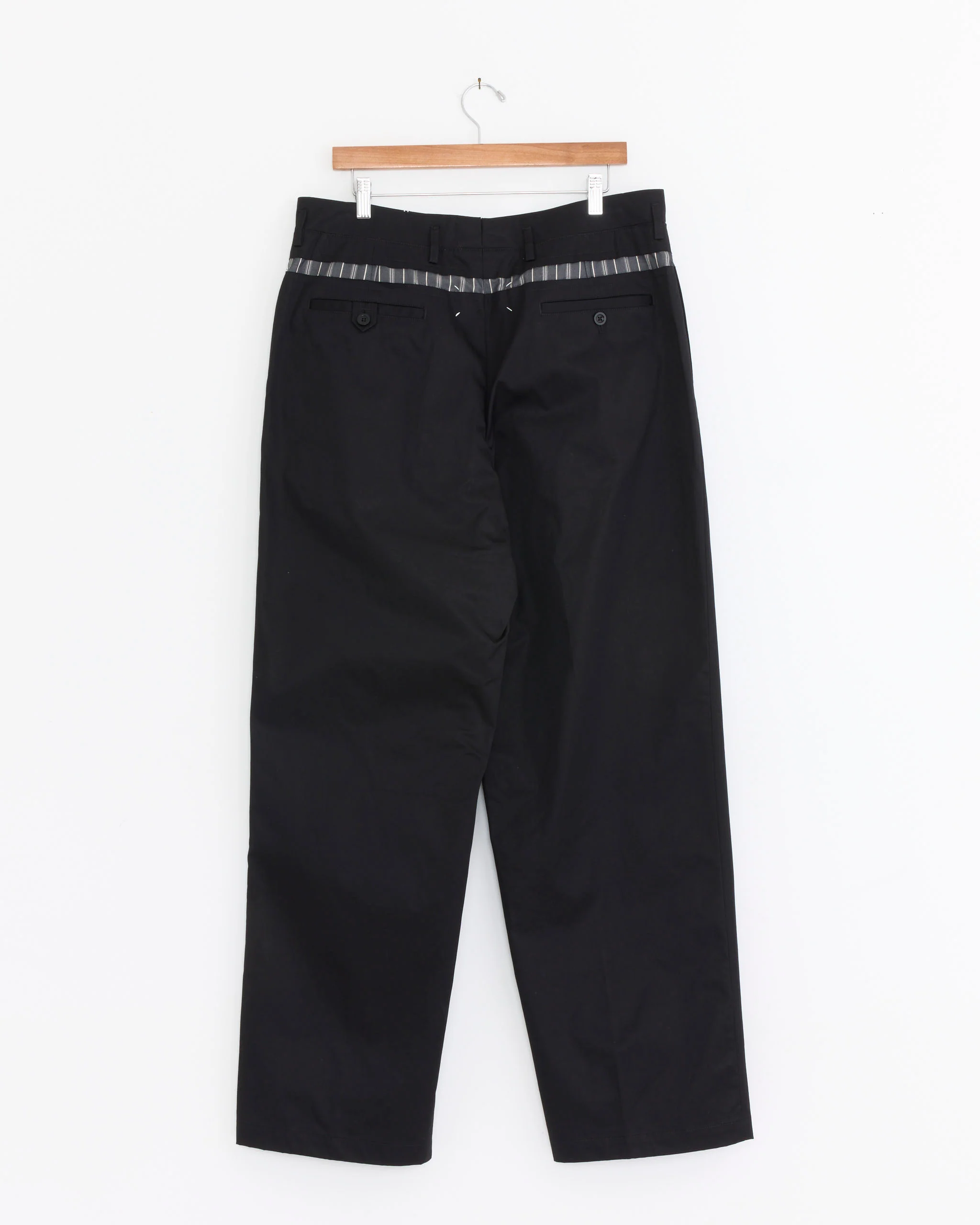 Waxed cotton Wide-Leg Trousers in Black - Image 3