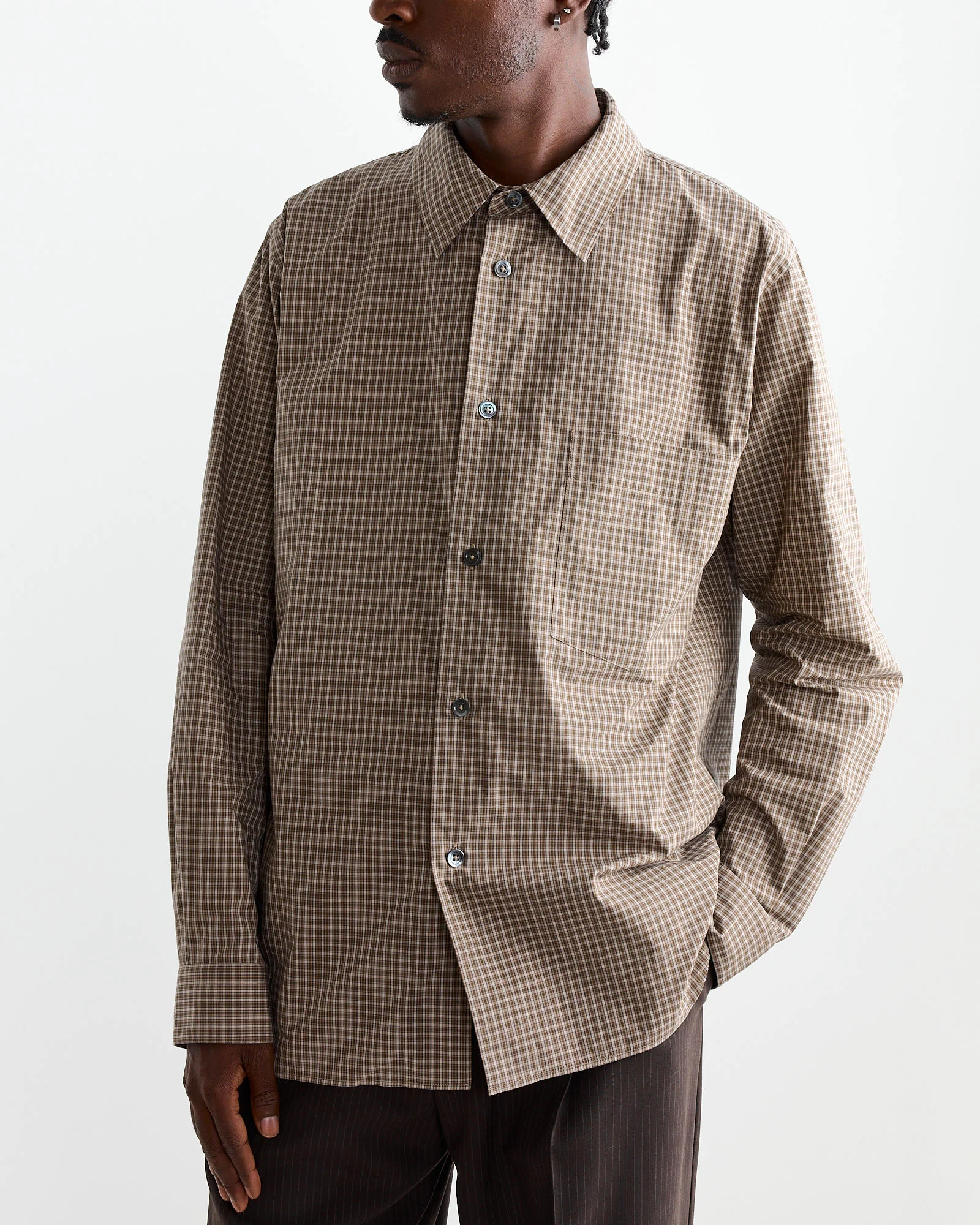 Basic Shirt in Stone/Khaki - Image 3