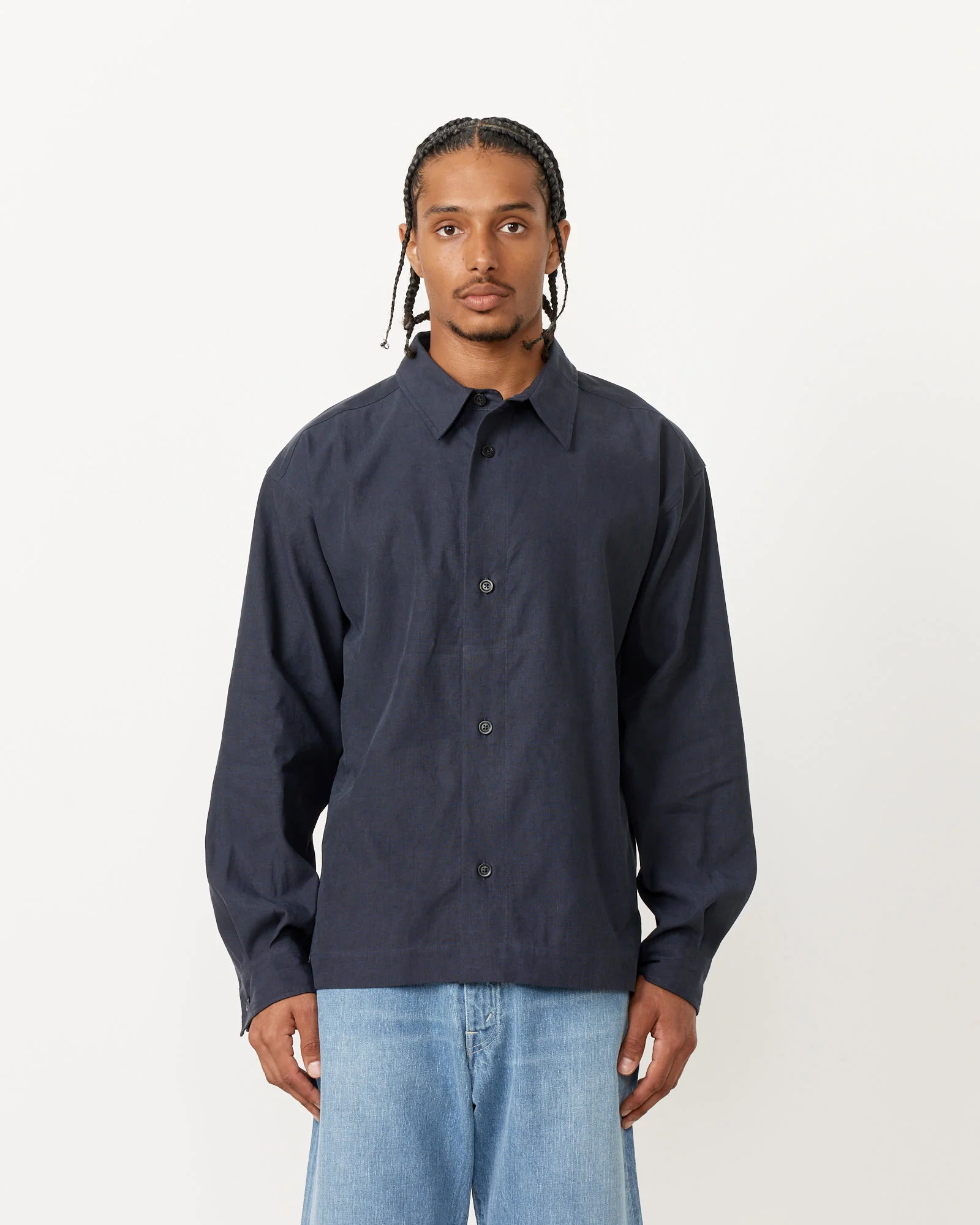 Minimal Boxy Shirt in Ink