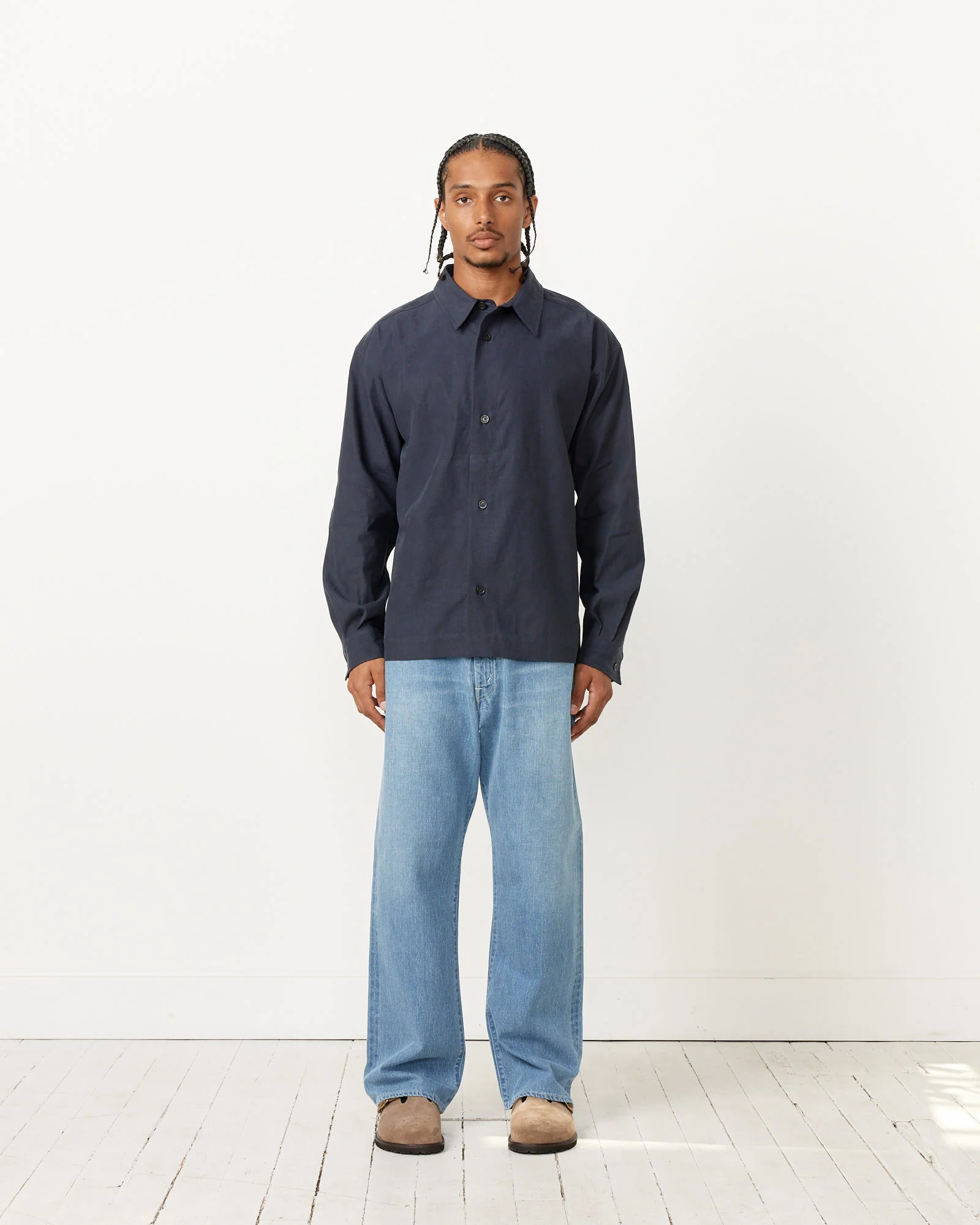 Minimal Boxy Shirt in Ink - Image 2