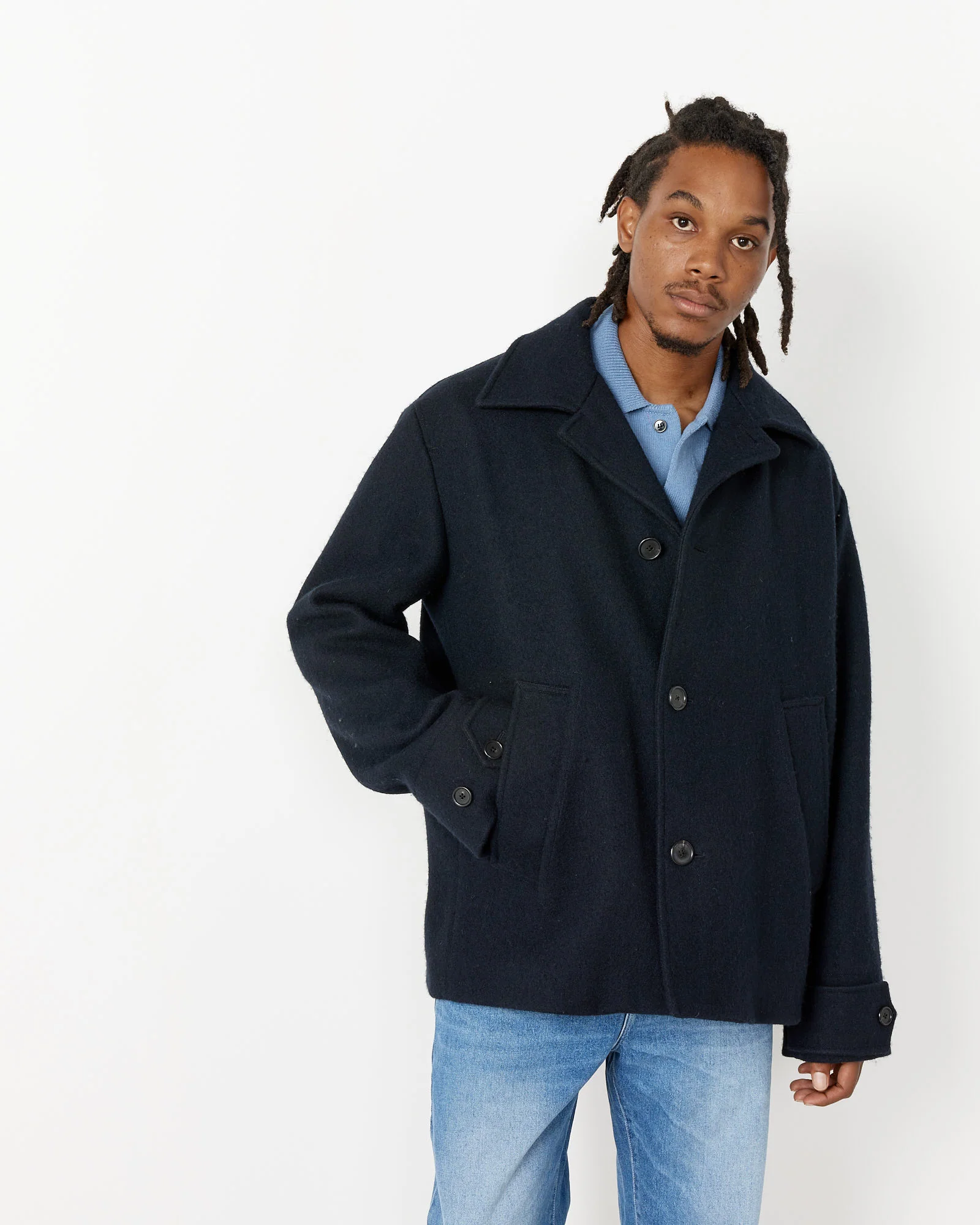 Off Set Placket Coat - Image 4