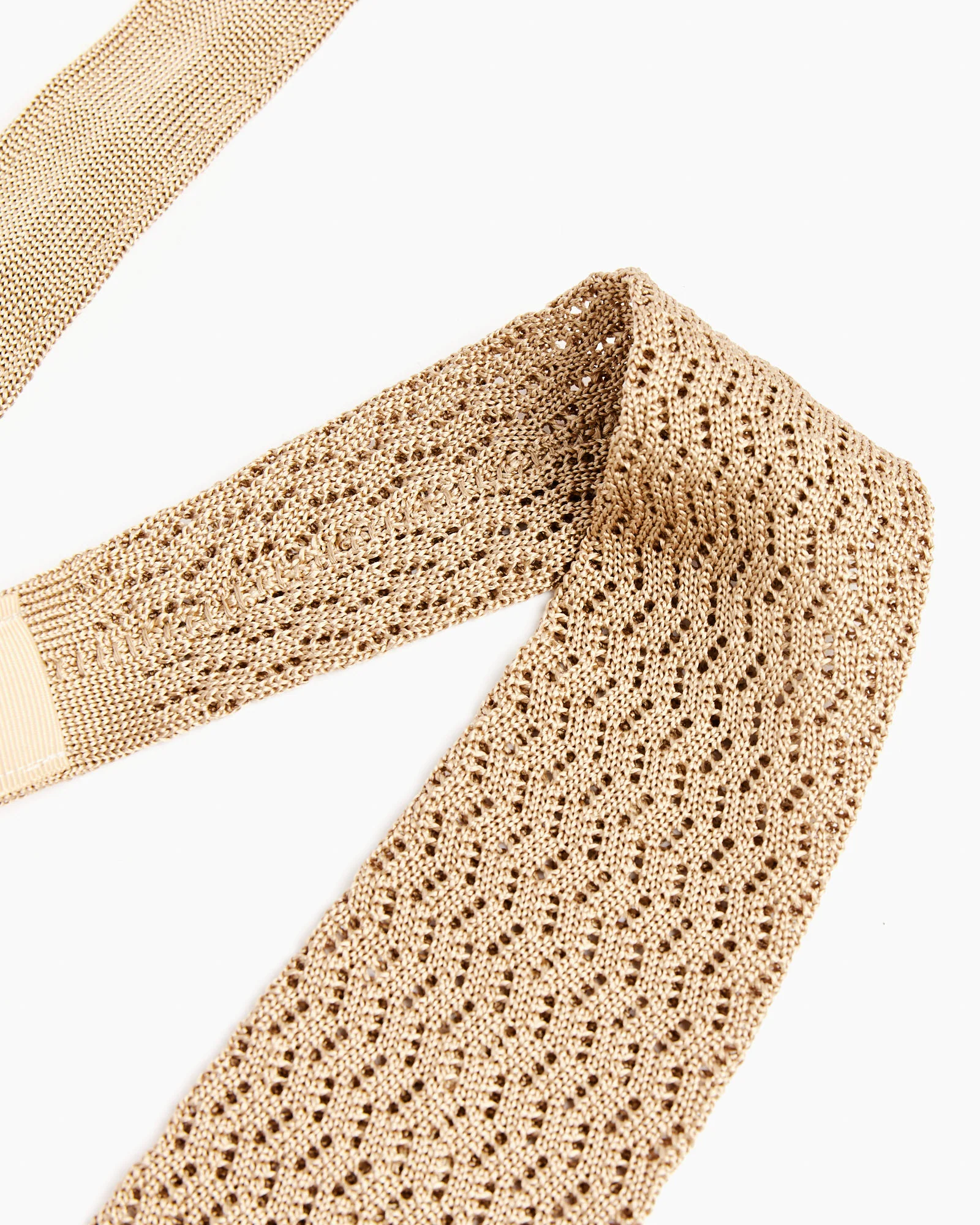 Crochet Tie in Taupe - Image 2