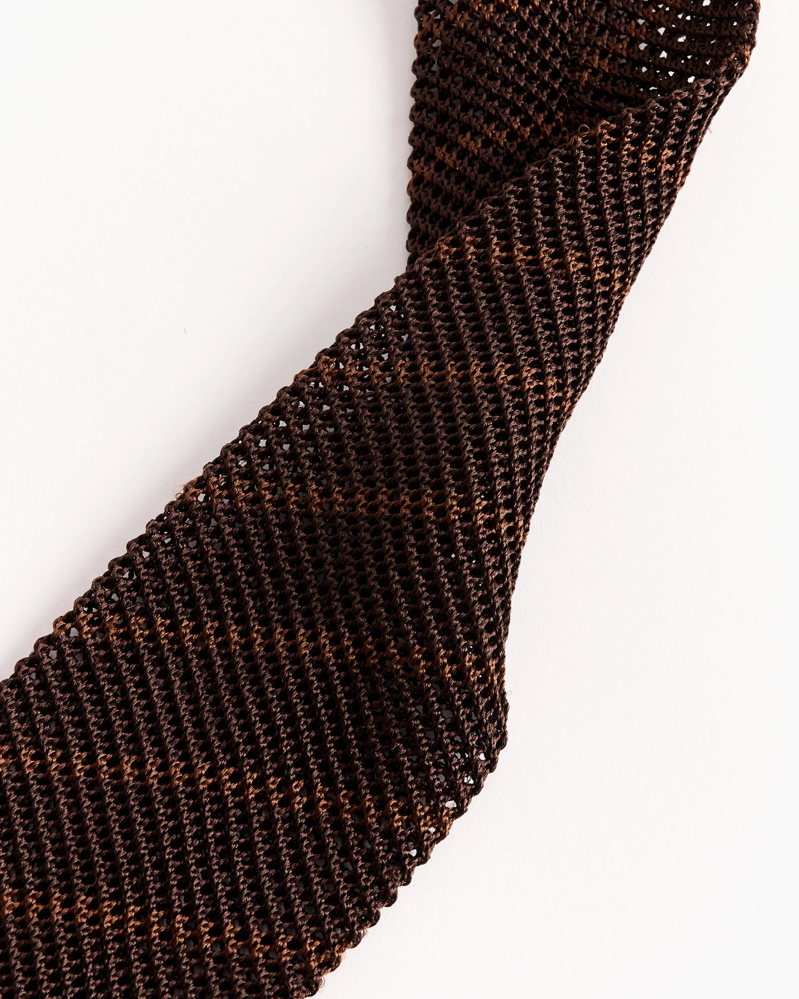Formal Tie in Chestnut Stripe - Image 3