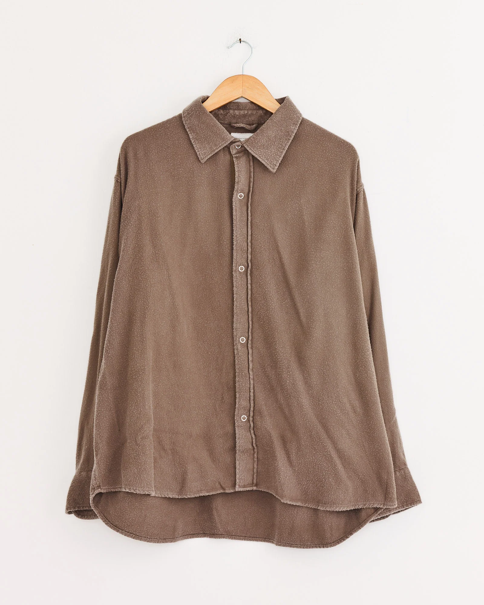 Gambler Shirt in Dark Taupe Fuzz