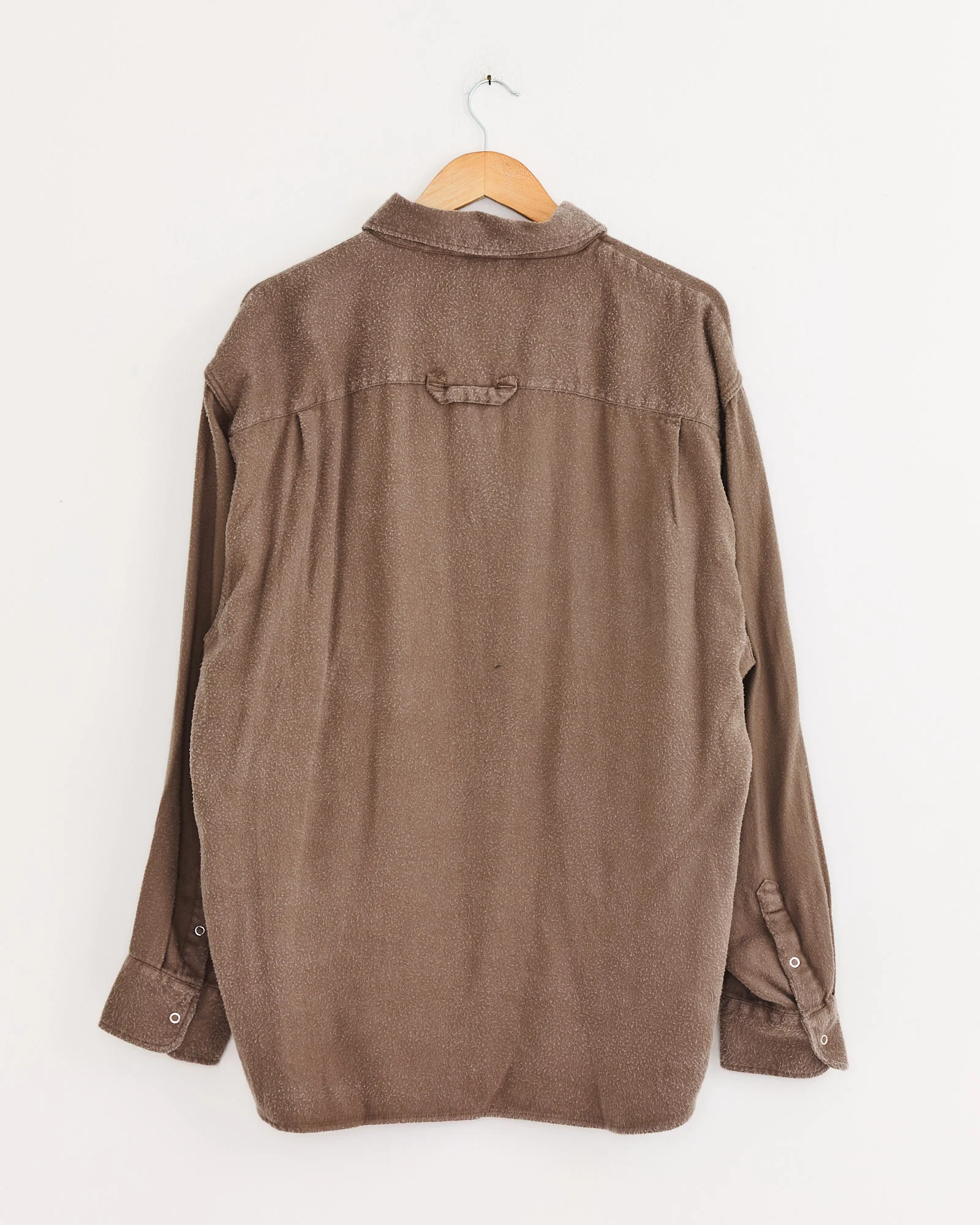 Gambler Shirt in Dark Taupe Fuzz - Image 3