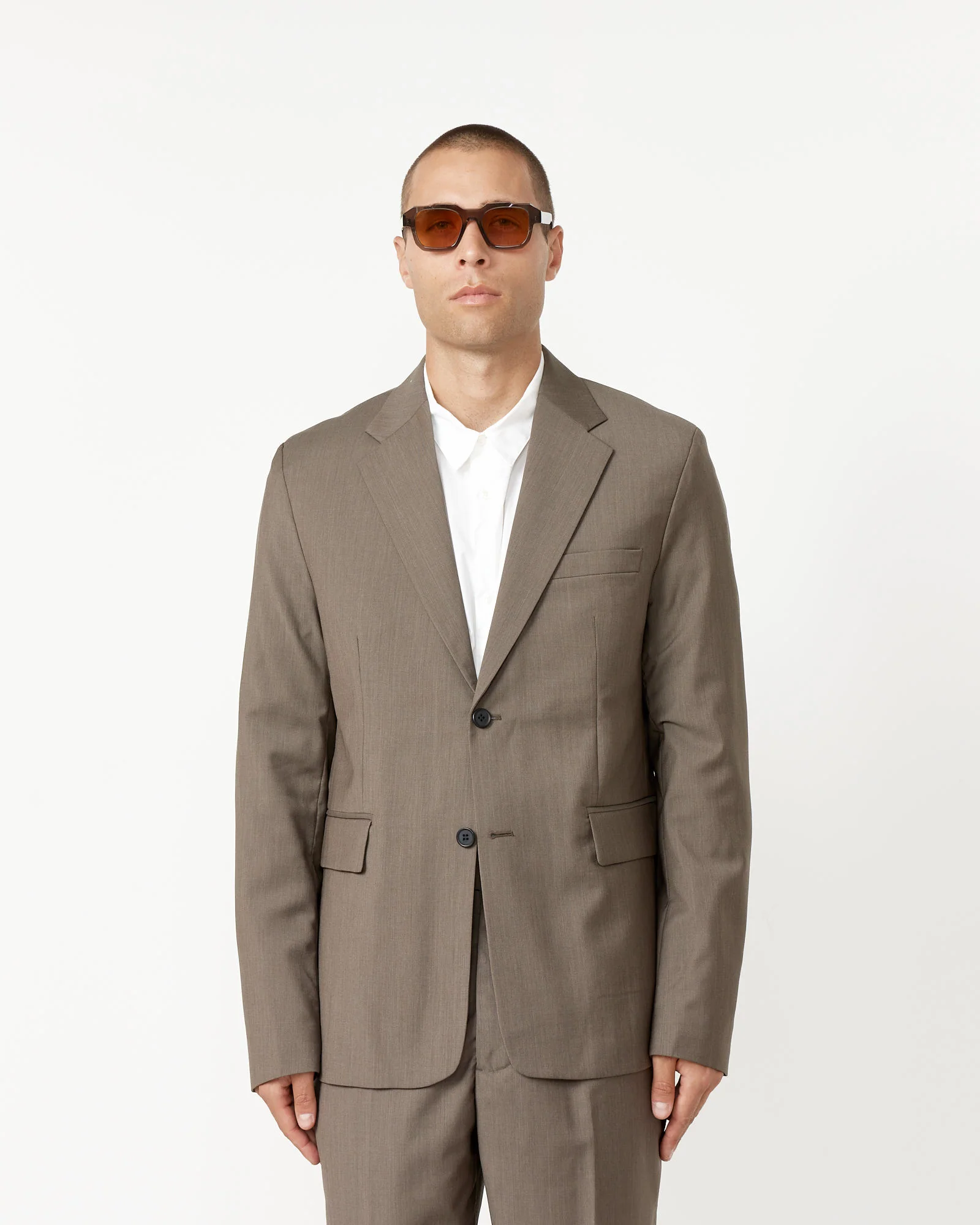 Tropical Wool Single Breasted Blazer