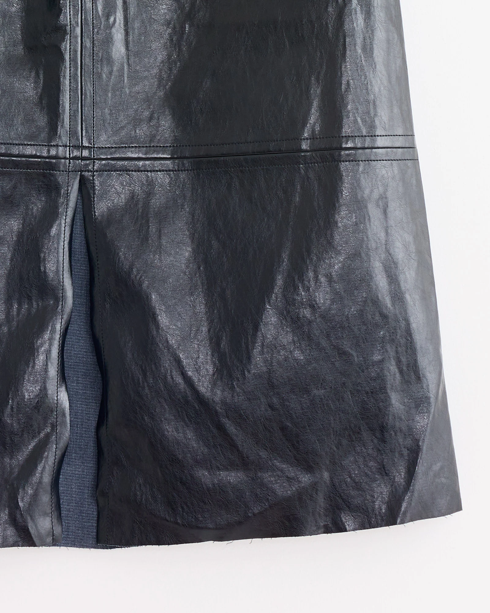 Faux Leather Skirt in Black - Image 2