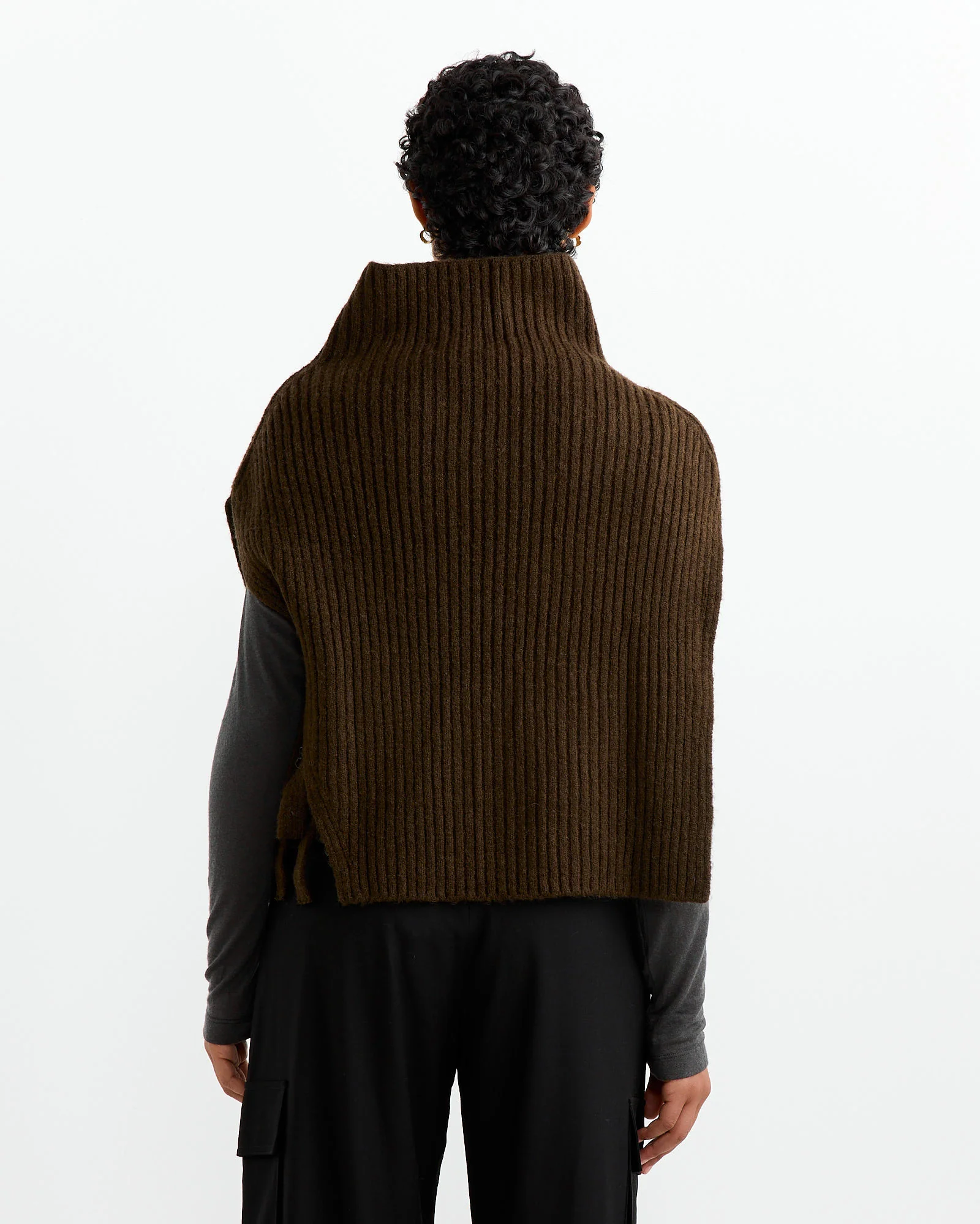 Neck Warmer in Olive Brown - Image 2