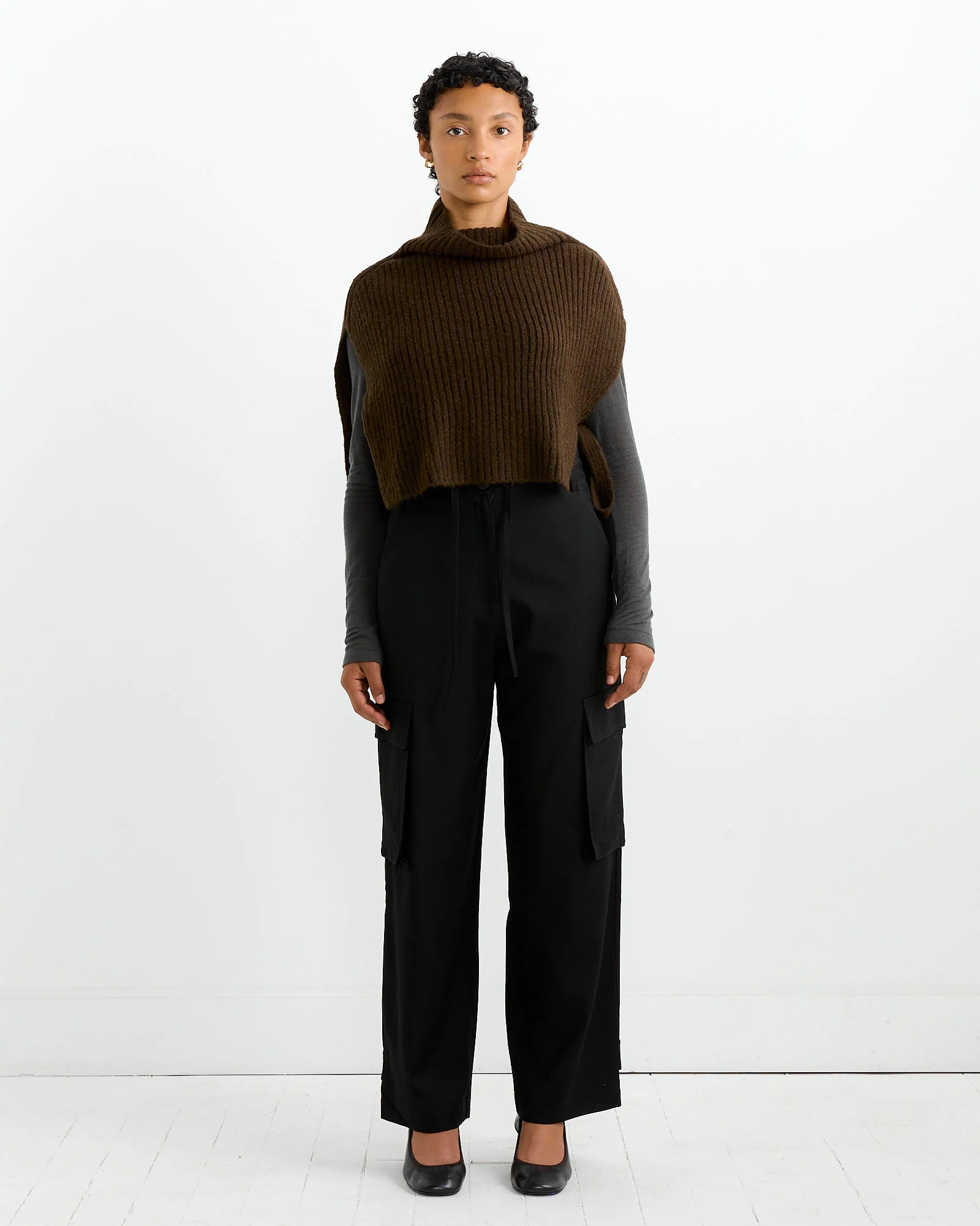 Neck Warmer in Olive Brown - Image 3