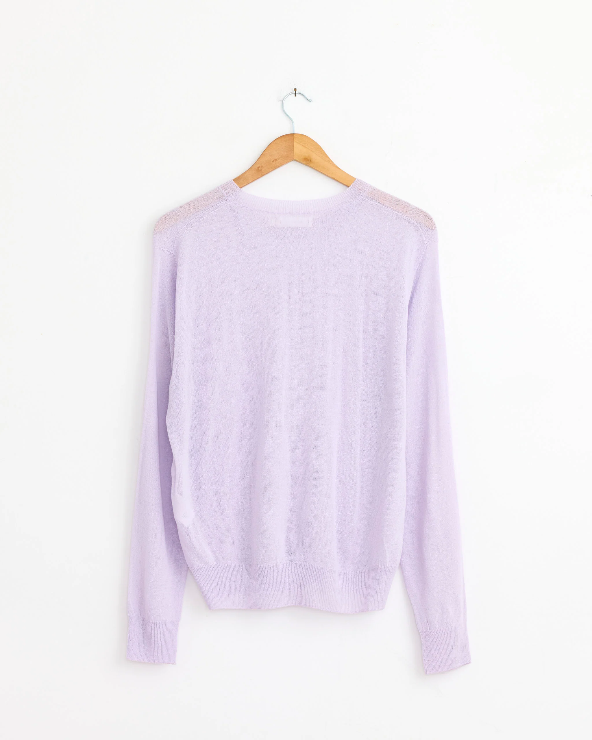 Semi Sheer Knit Top in Lavender - Image 3