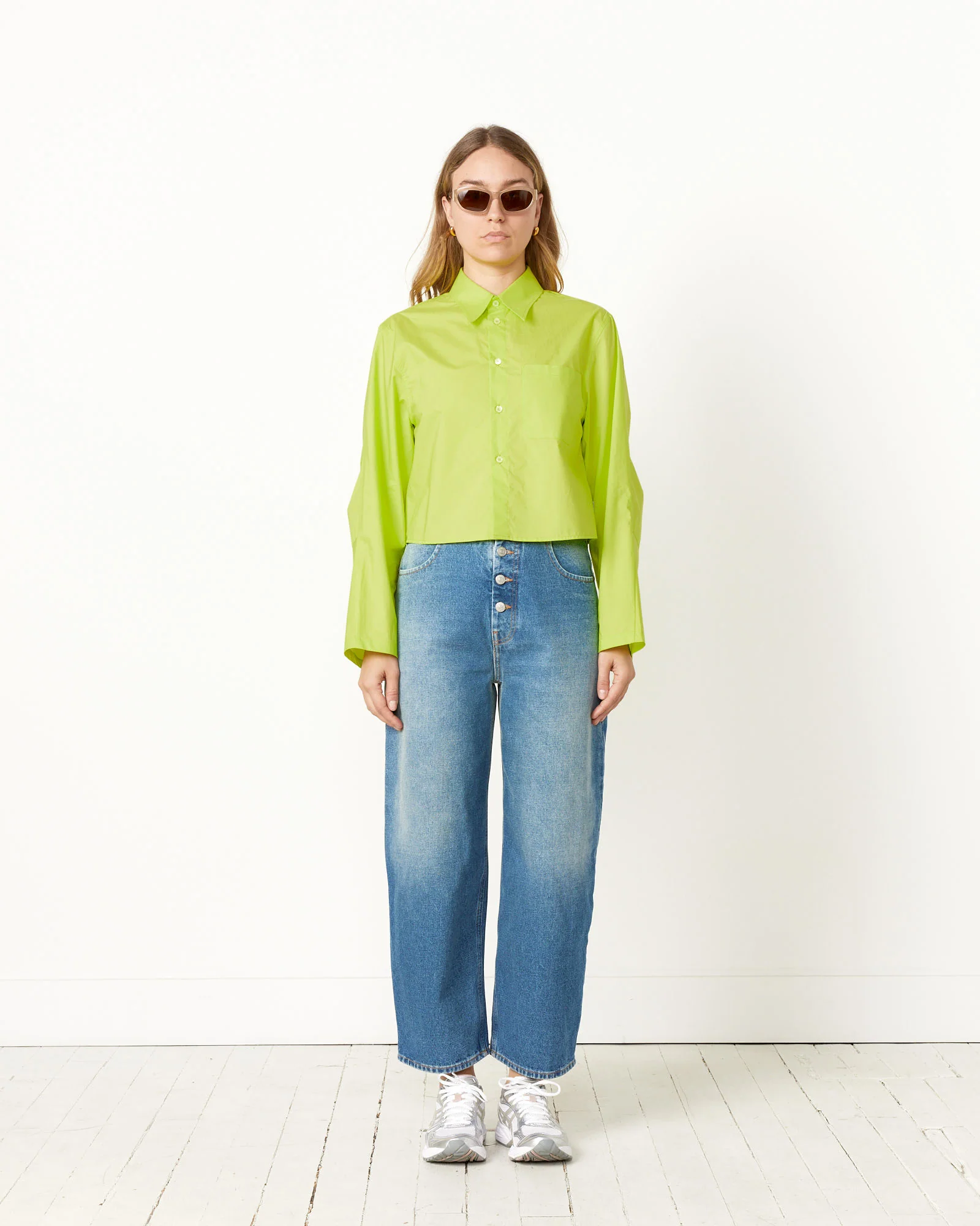 Cropped Long Sleeve Shirt - Image 2