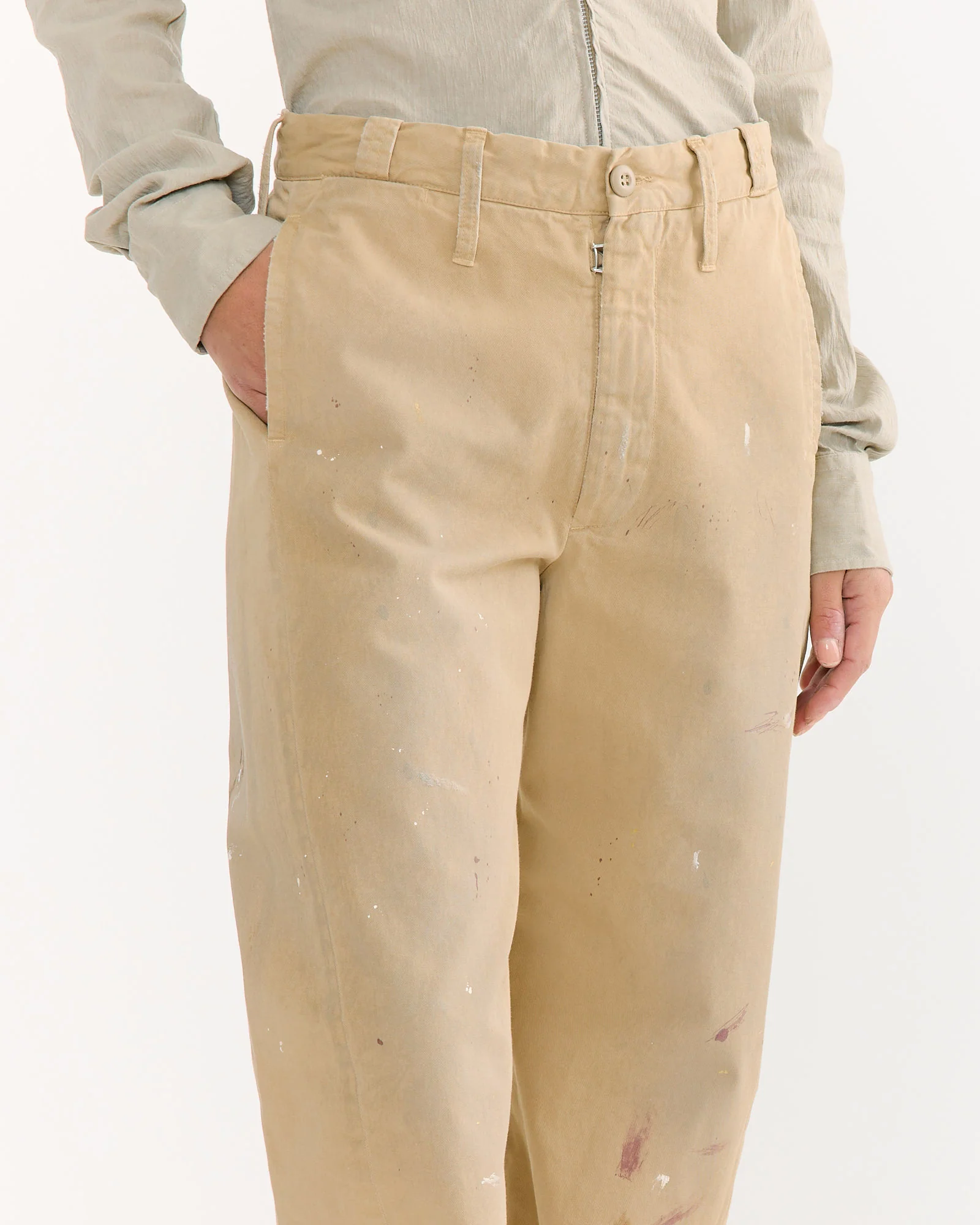 Tailored Painter Trousers in Brown - Image 3