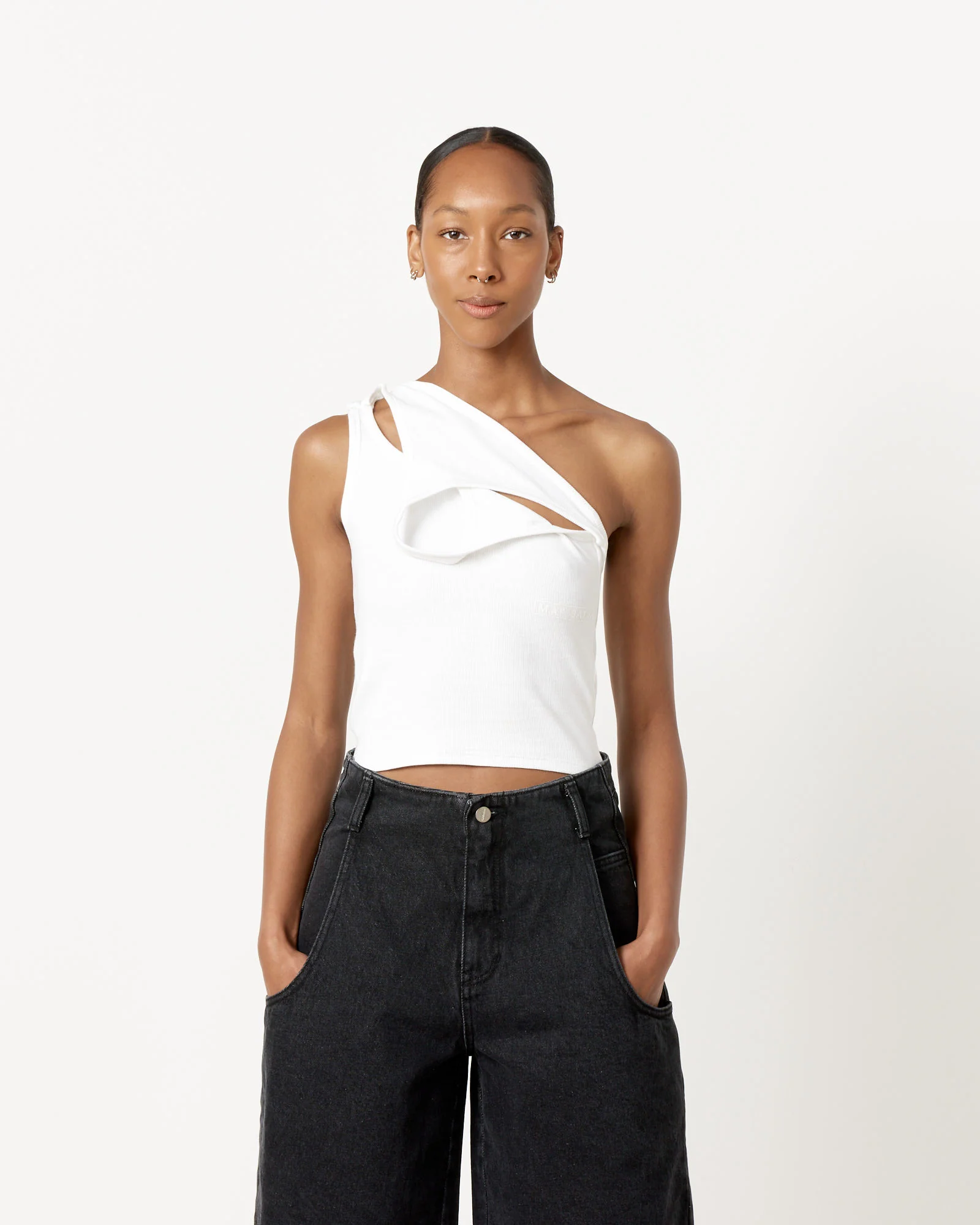 Multi-Way Tank Top in White - Image 7