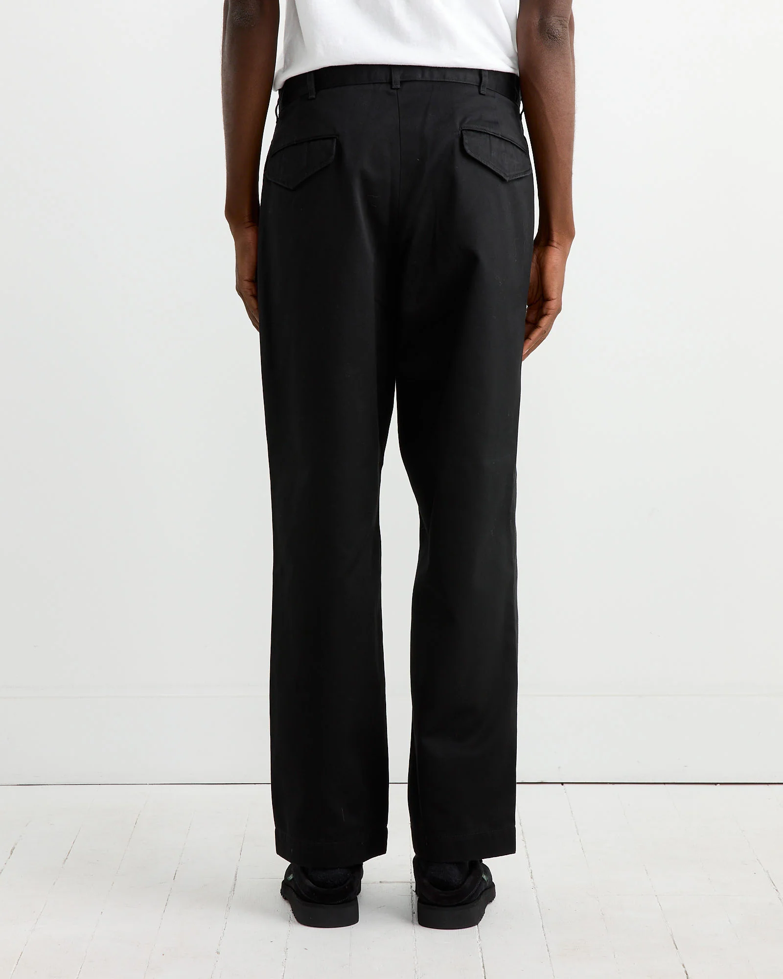 Double Pleat Chino Pant in Black - Image 5