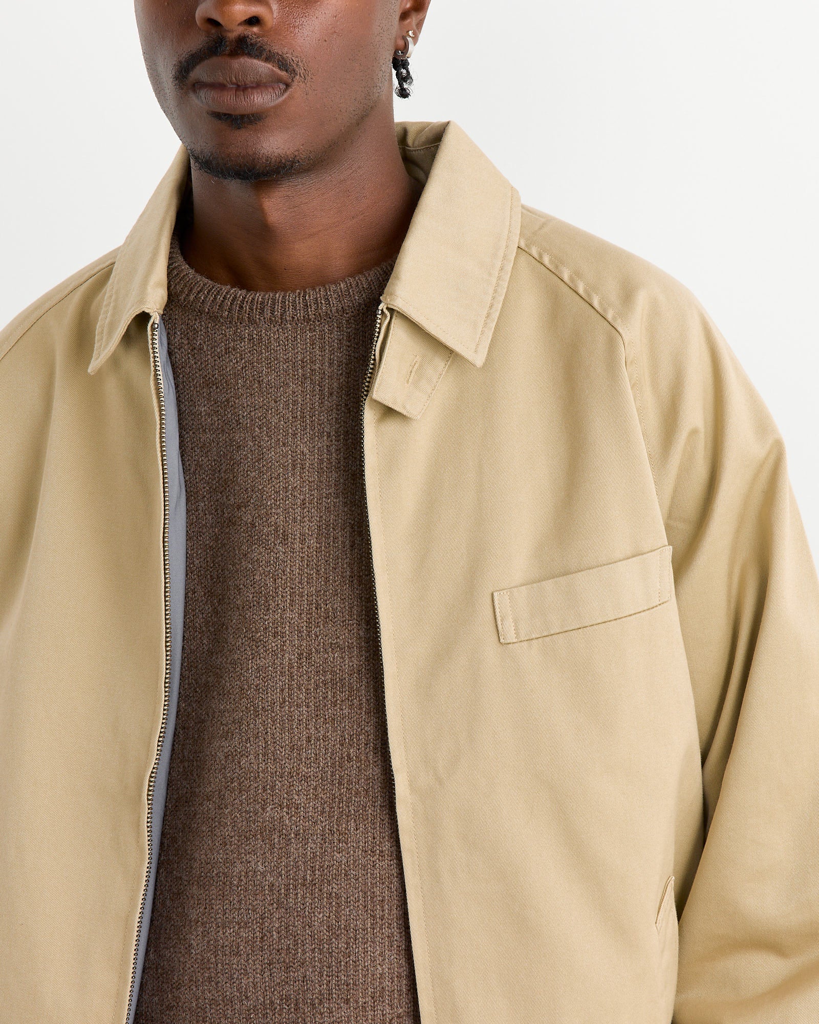 Windstopper Chino Crew Jacket in Khaki - Image 4