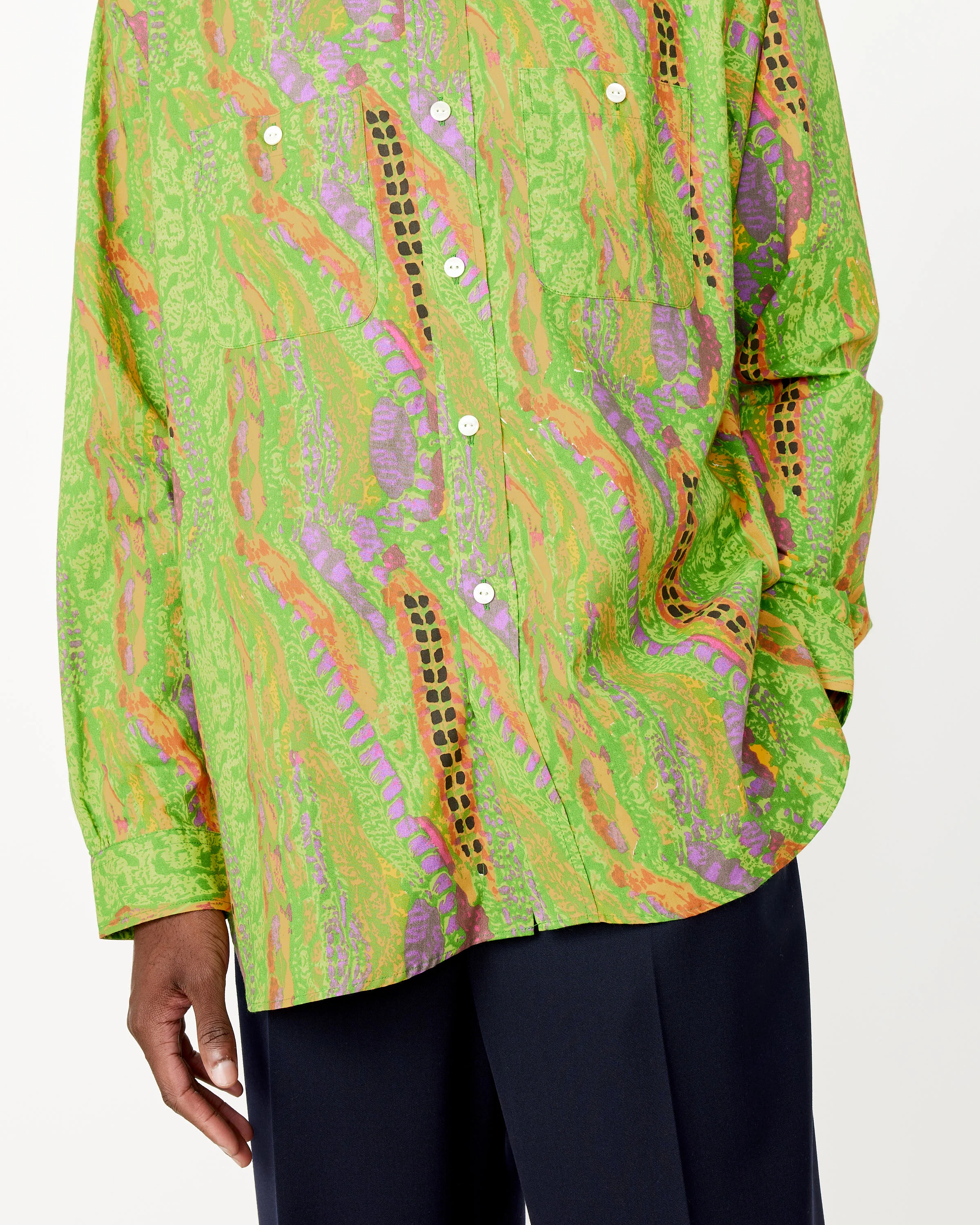 Jungle Work Long Sleeve Shirt in Green - Image 4