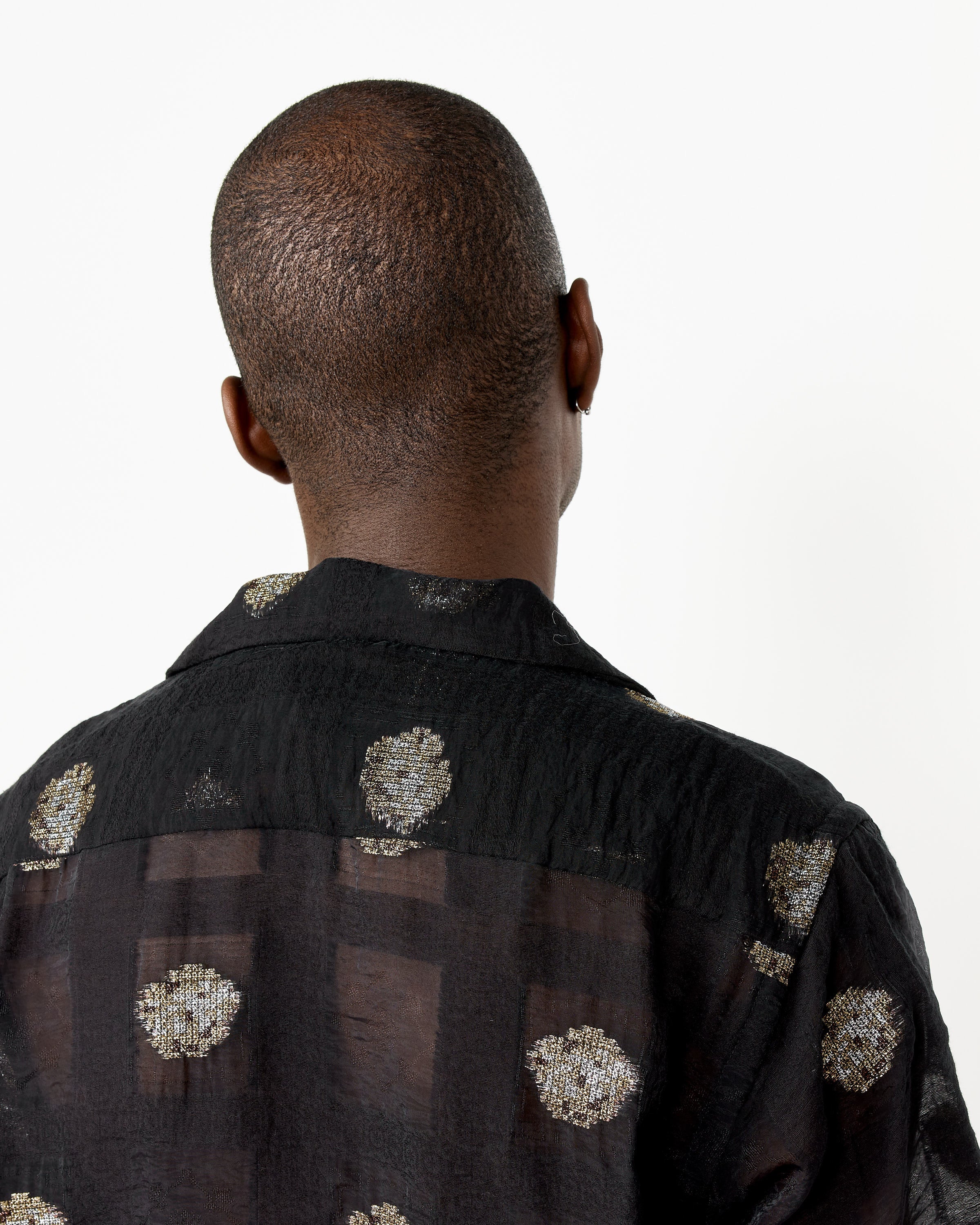 Oriental One-Up Short Sleeve Shirt in Black - Image 4