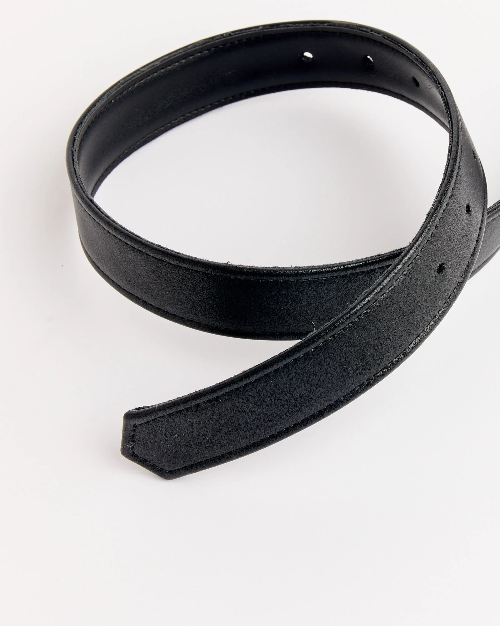 Faux Leather Spiral Buckle Belt in Silver - Image 2
