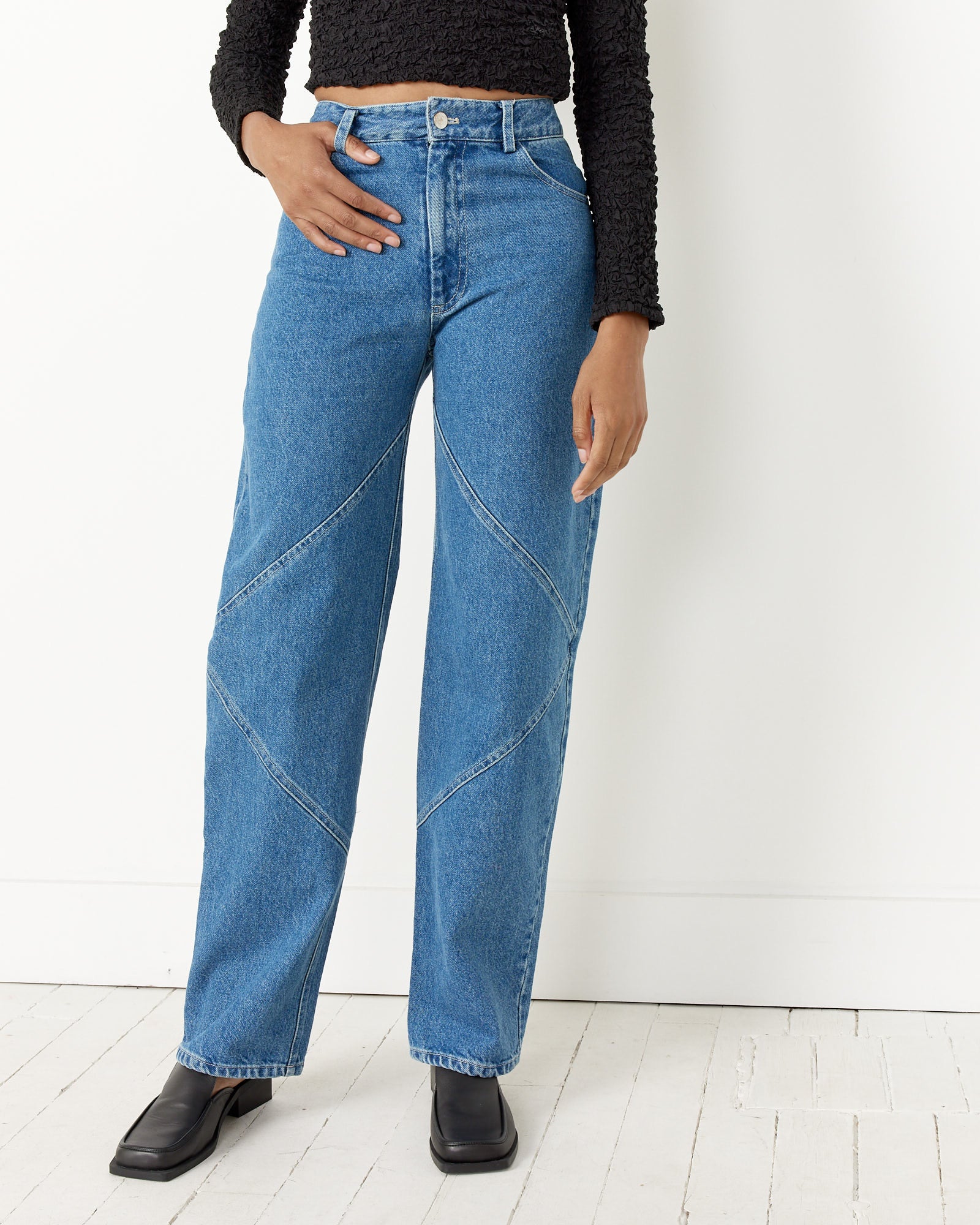 Seamed Denim Pant - Image 5