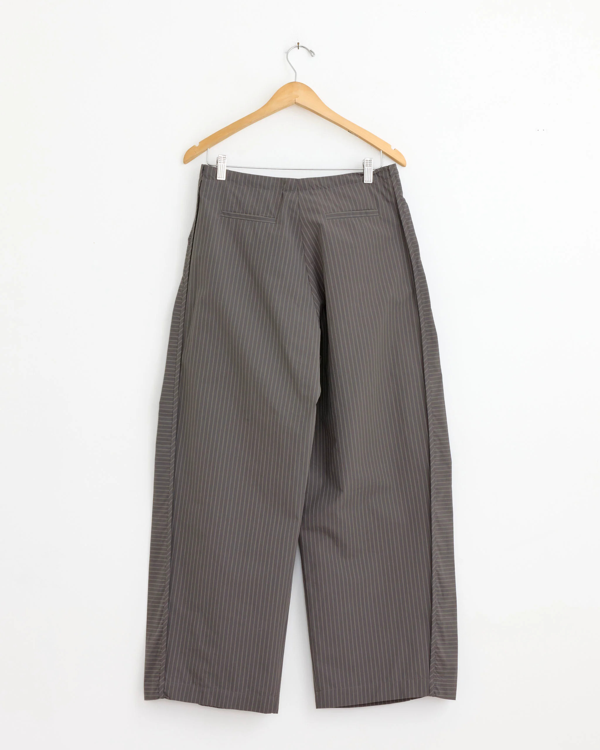 Side Panel Trouser in Coffee Stripe - Image 3