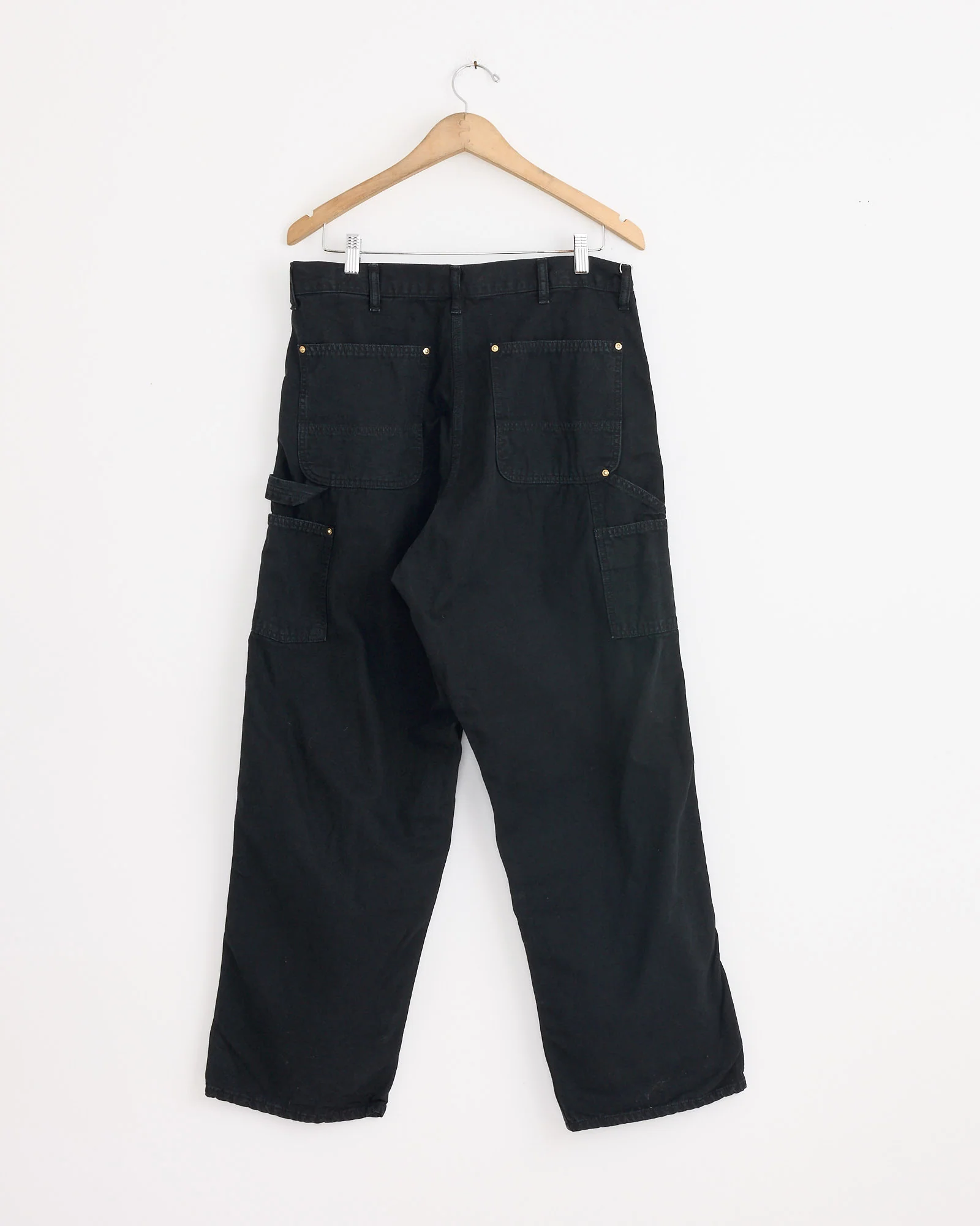Dad's Fit Oxford Painter Pant in Black - Image 2