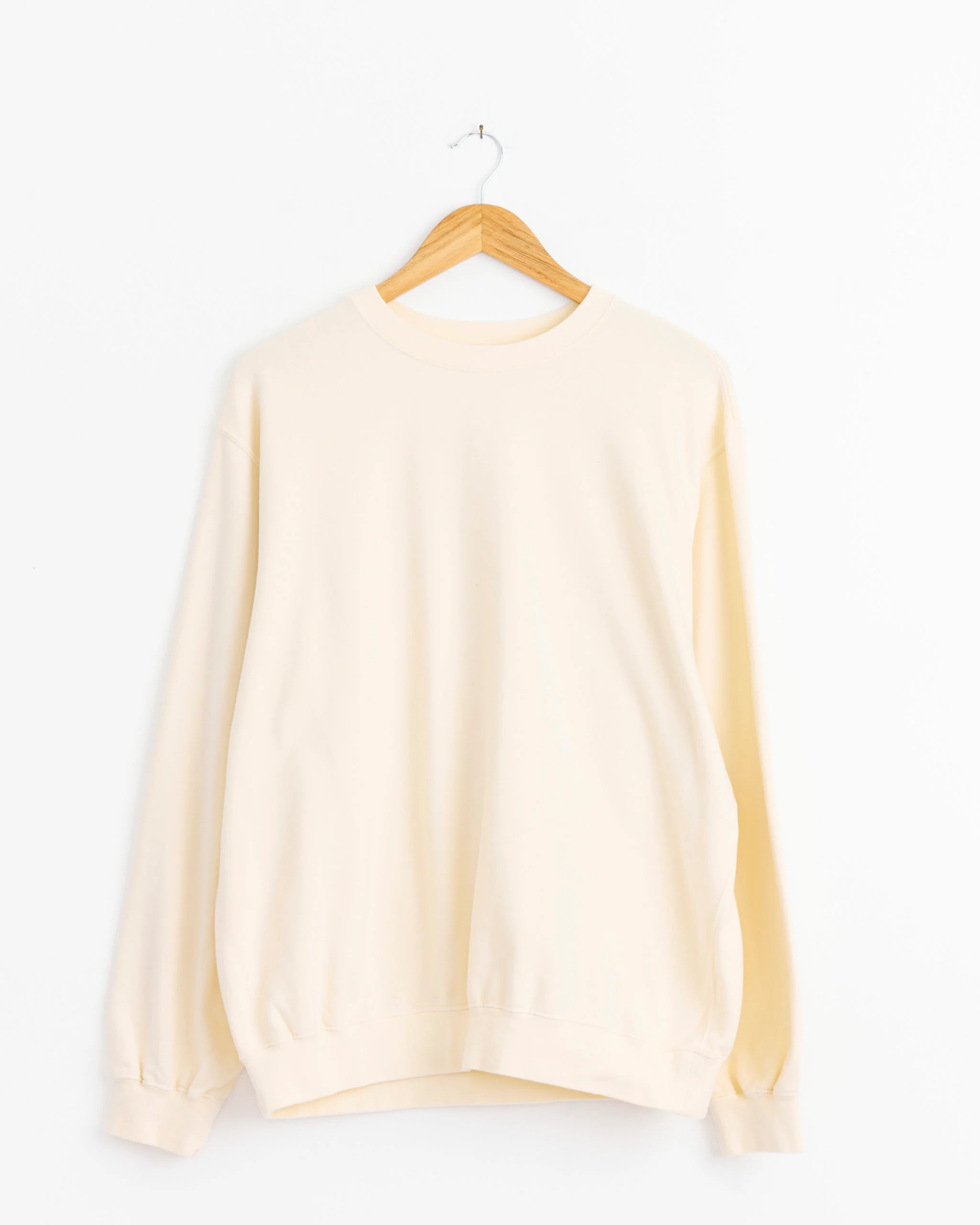 French Terry Sweatshirt in Pale Yellow
