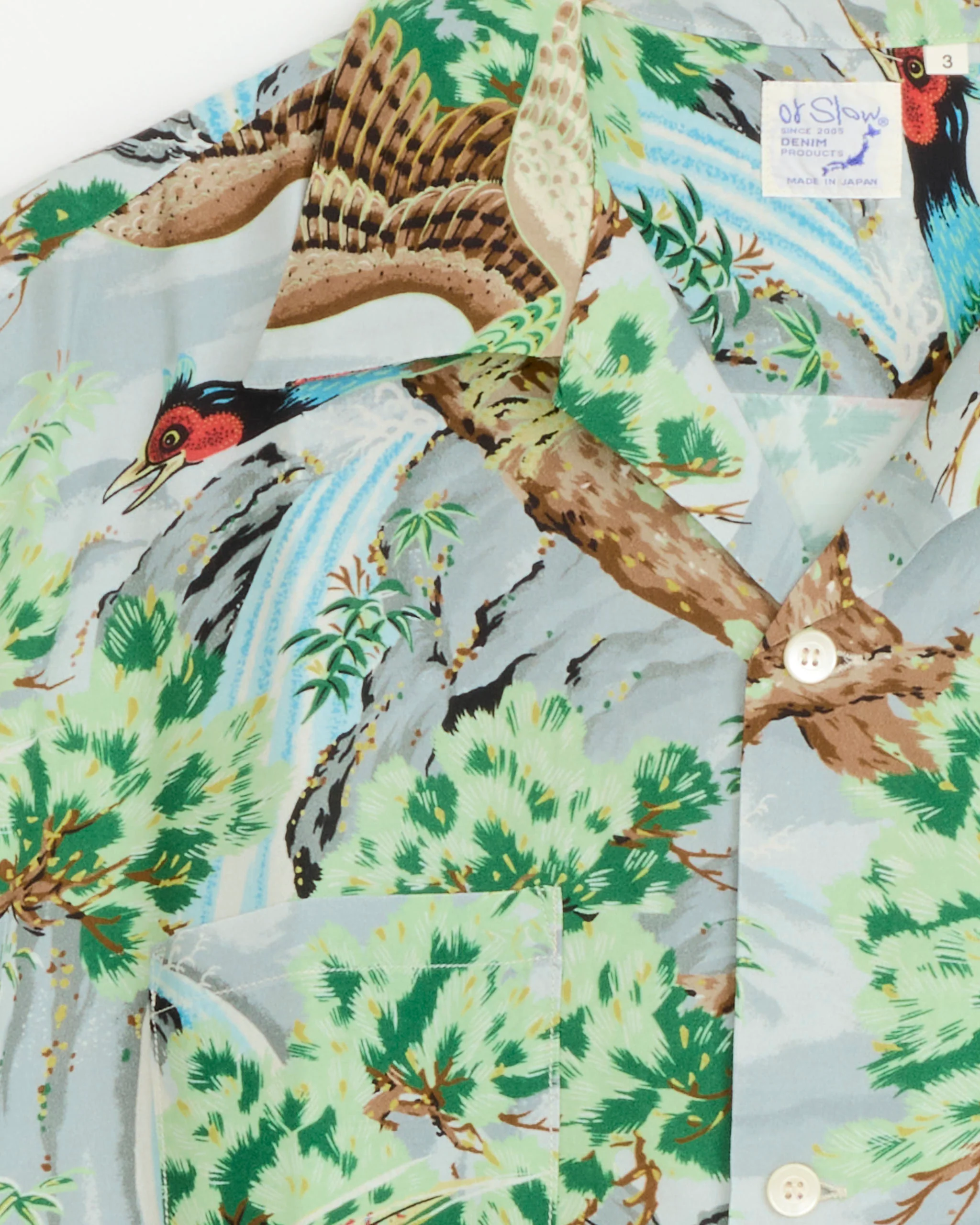 Peacock Garden Hawaiian Shirt in Green - Image 2