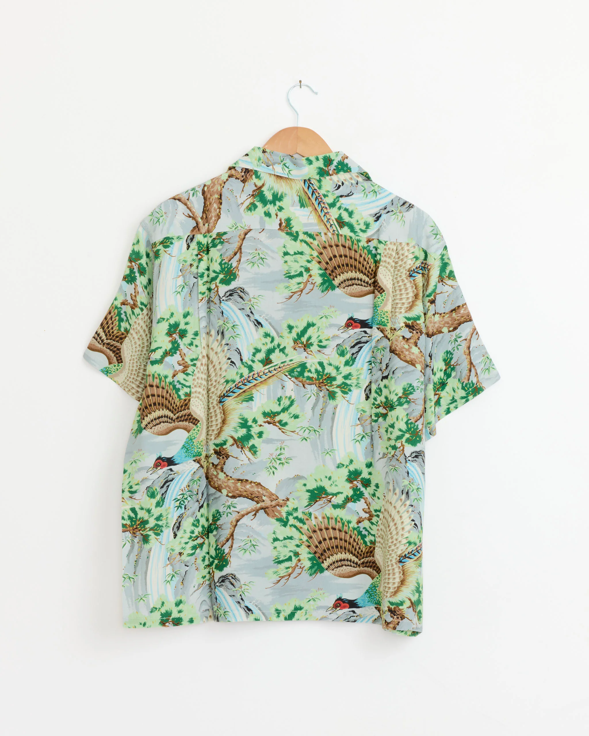 Peacock Garden Hawaiian Shirt in Green - Image 3