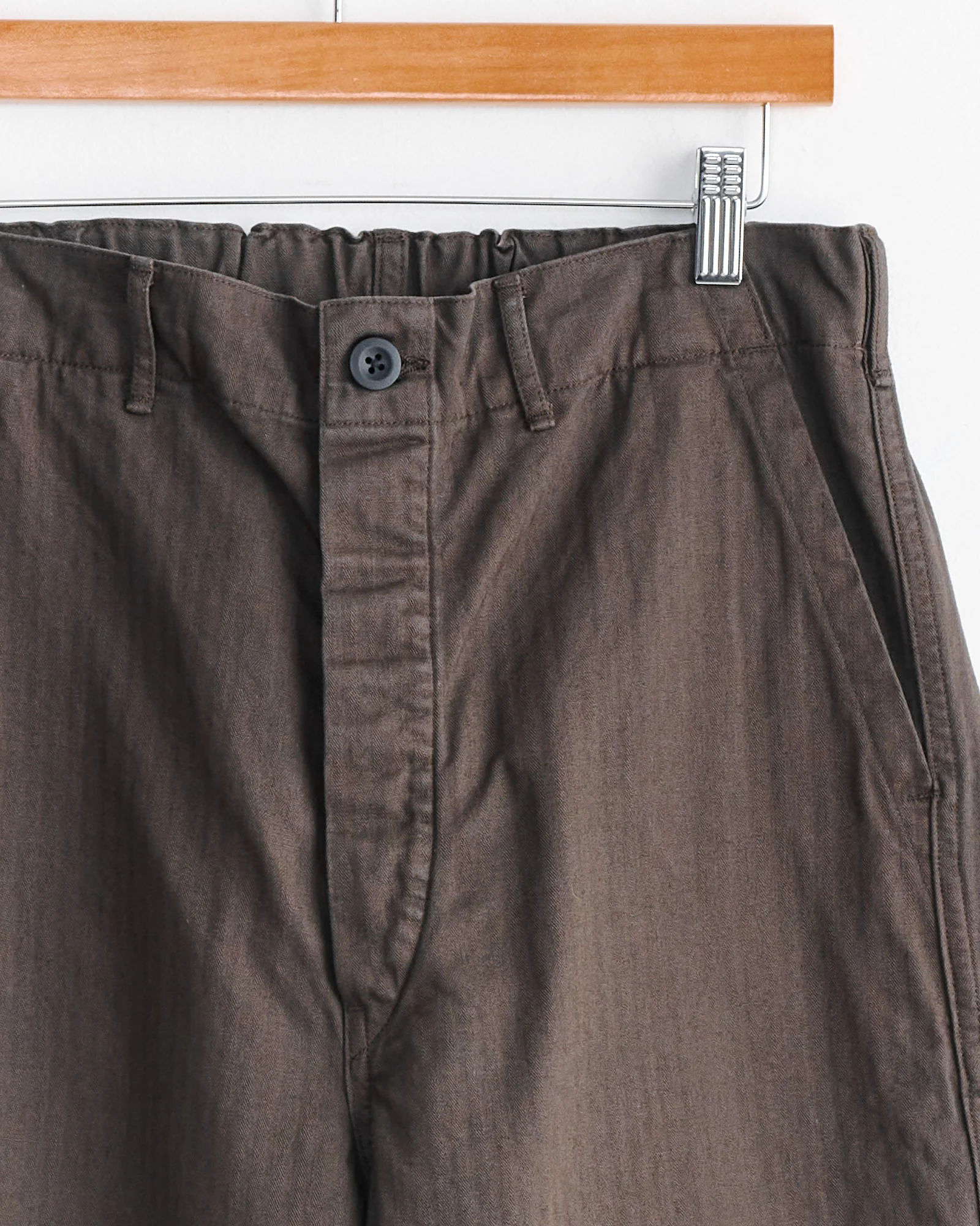 Wide Fit French Work Pant in Coffee Brown - Image 2