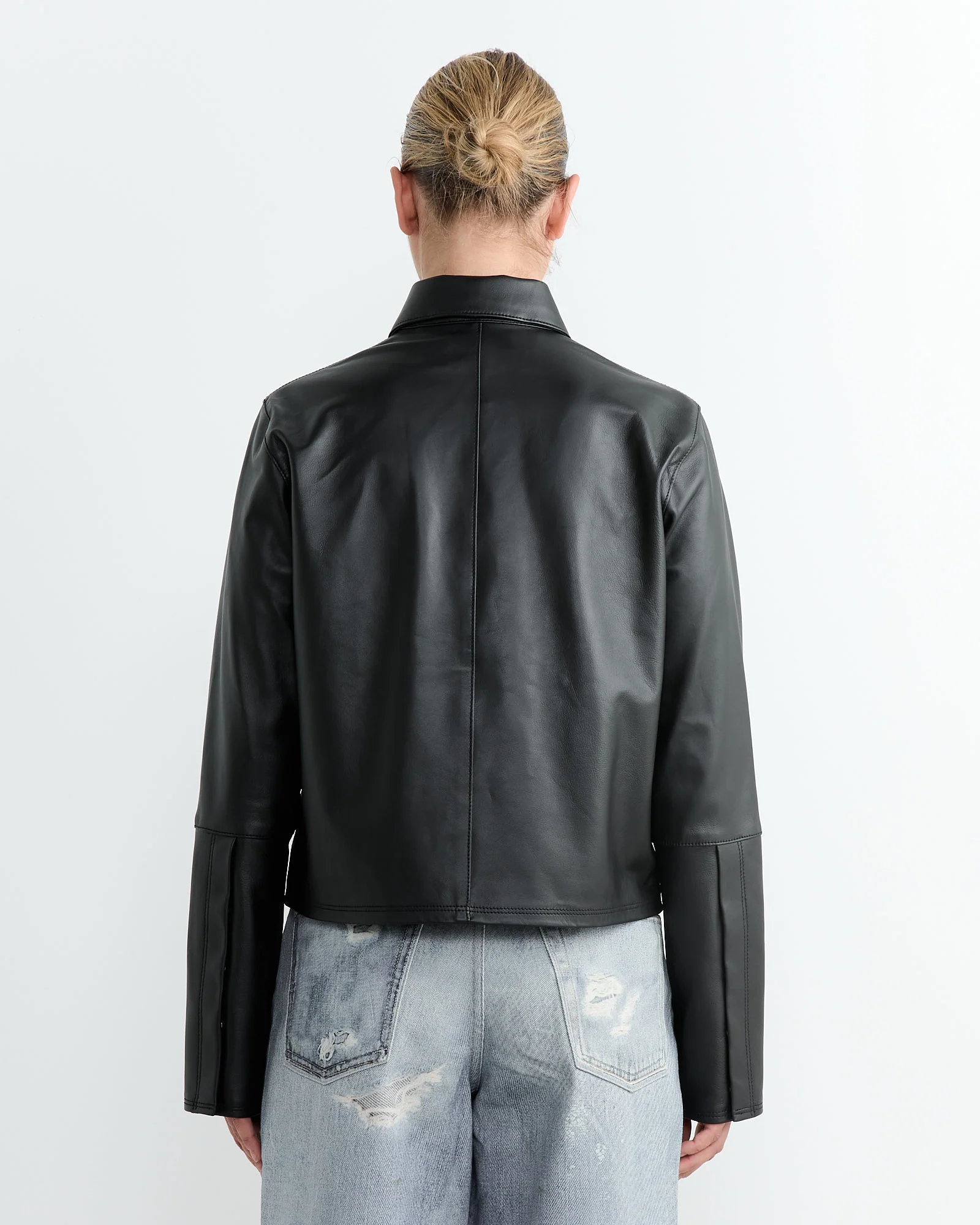 Auto Leather Shirt in Black - Image 5