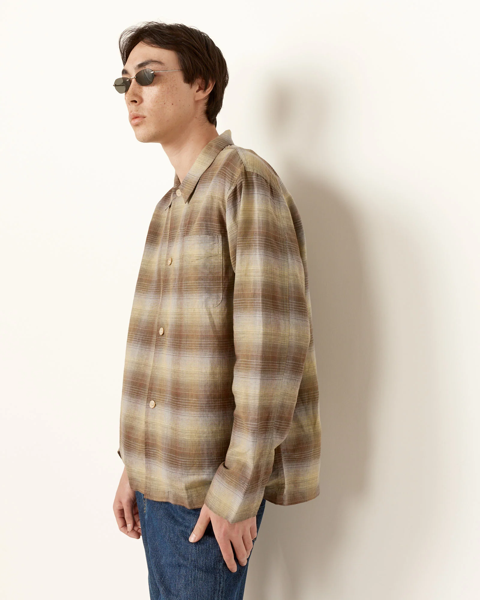 Box Shirt in Murky Static Summer Weave - Image 3