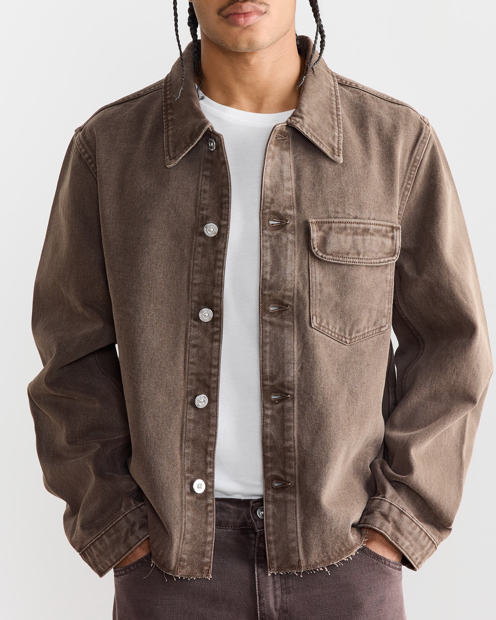 Cut Rebirth Jacket in Choco Overdye - Image 4
