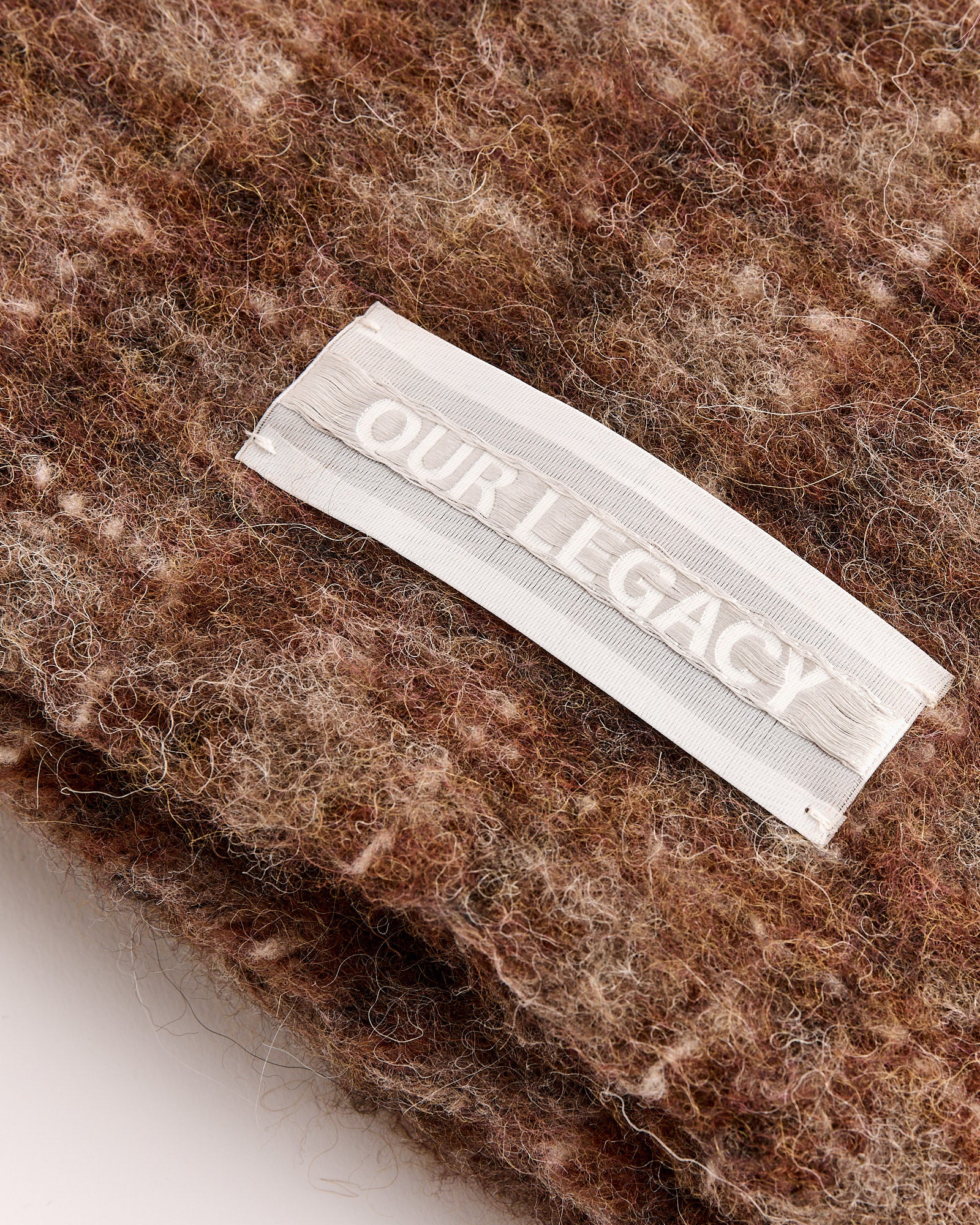 Estate Scarf in Dorf Check Fuzzy Alpaca - Image 2