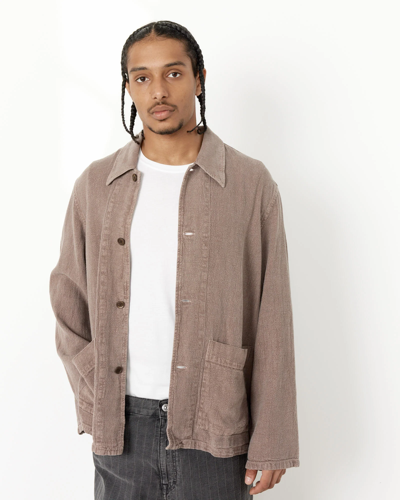 Haven Jacket in Brown Bohemian Sack Weave - Image 5