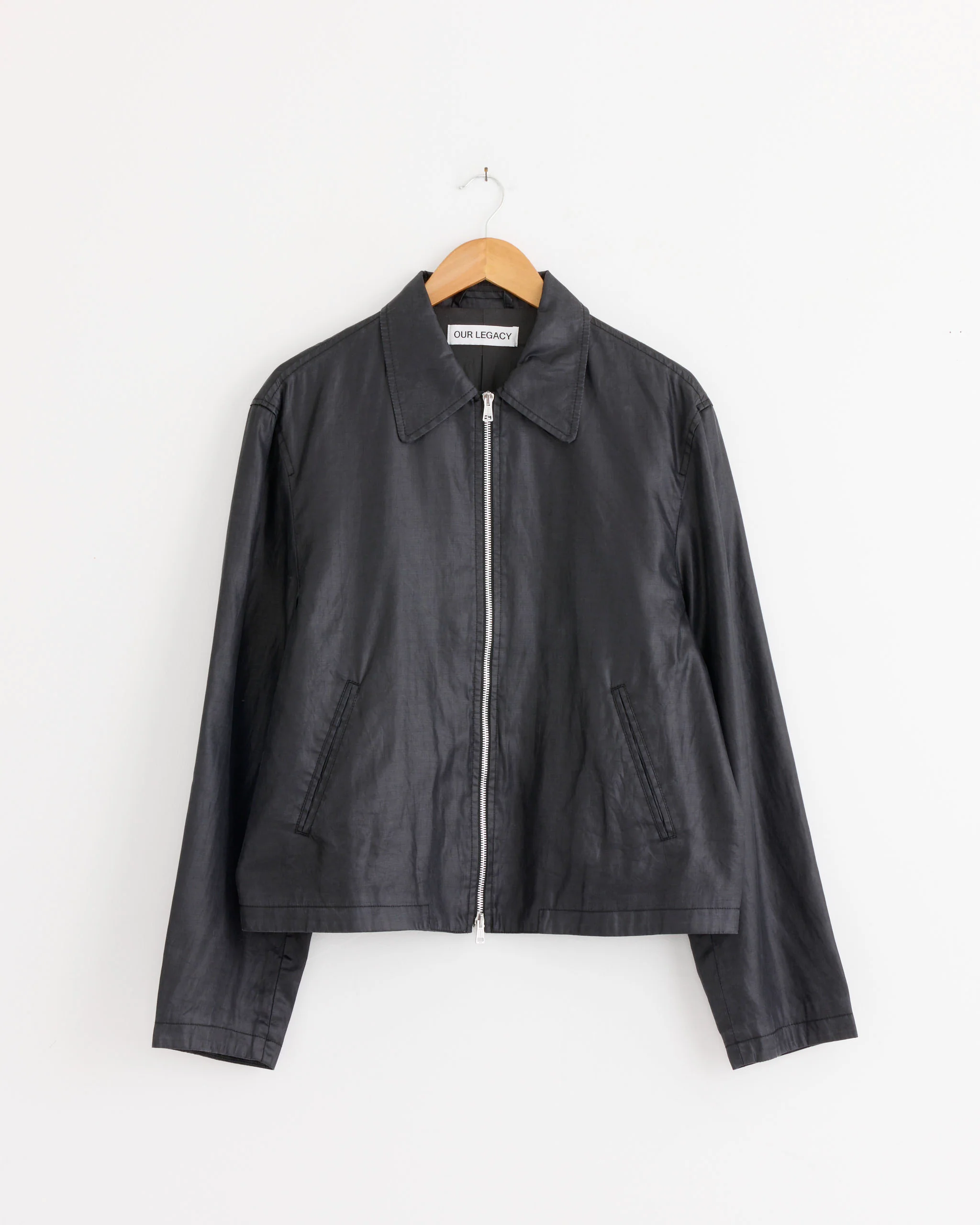 Mini Jacket Worker in Lacquer Black