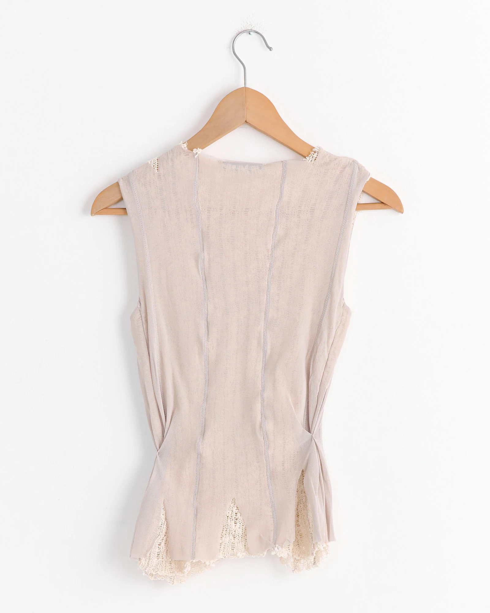 Ragged Vest in Taupe - Image 6