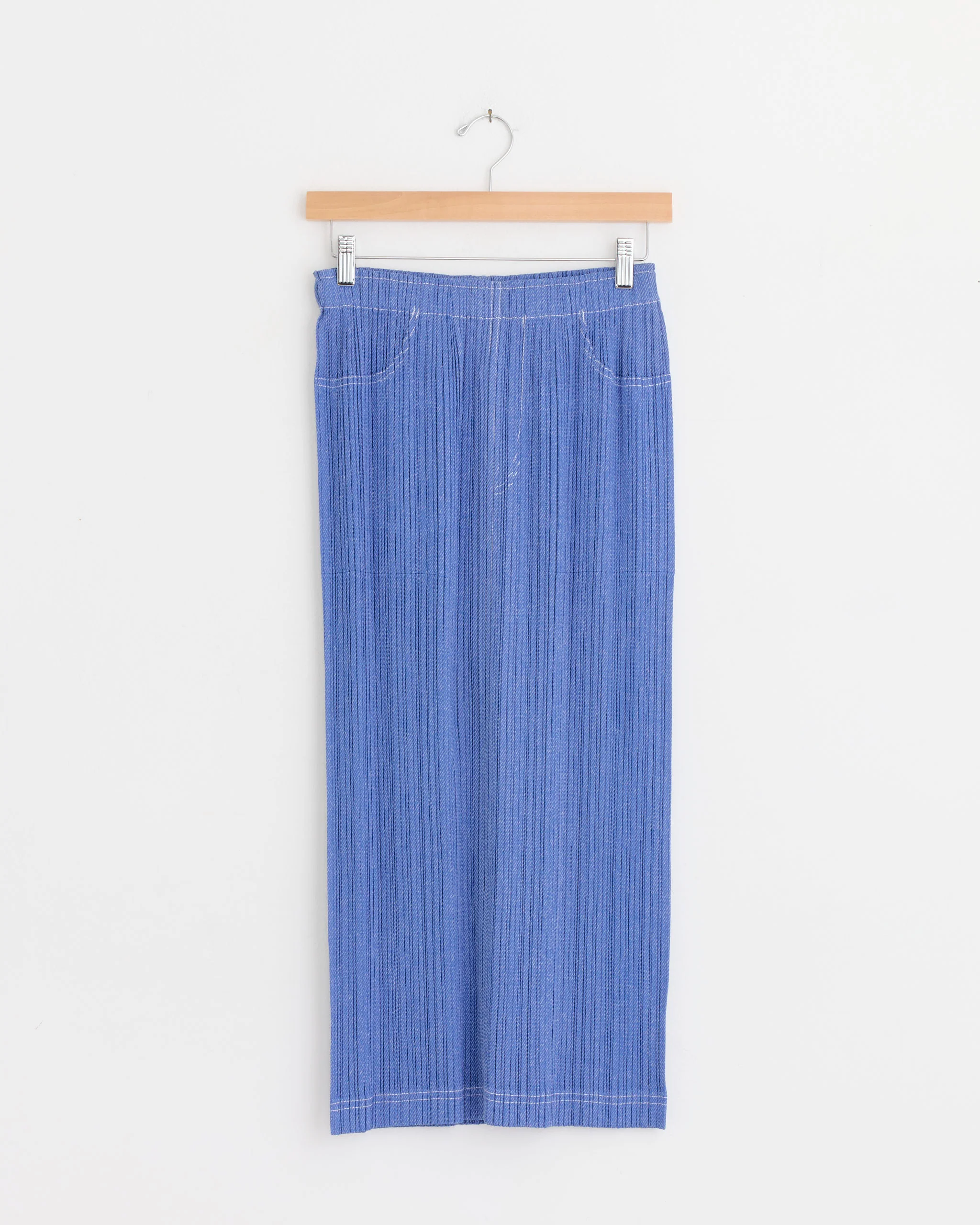 Cotton Denim Skirt in Blue