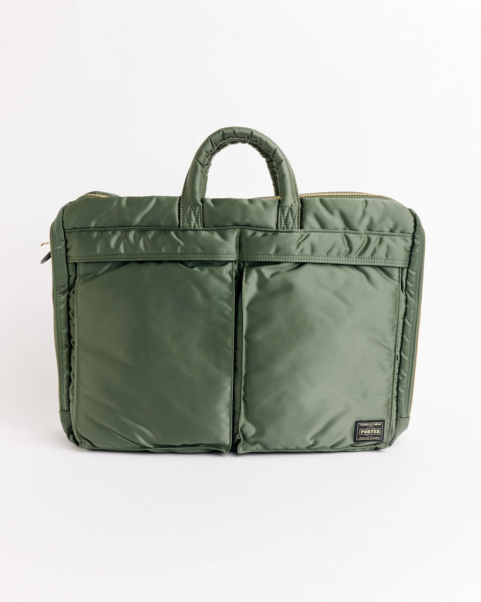 Tanker 2Way Document Zip Bag in Sage Green