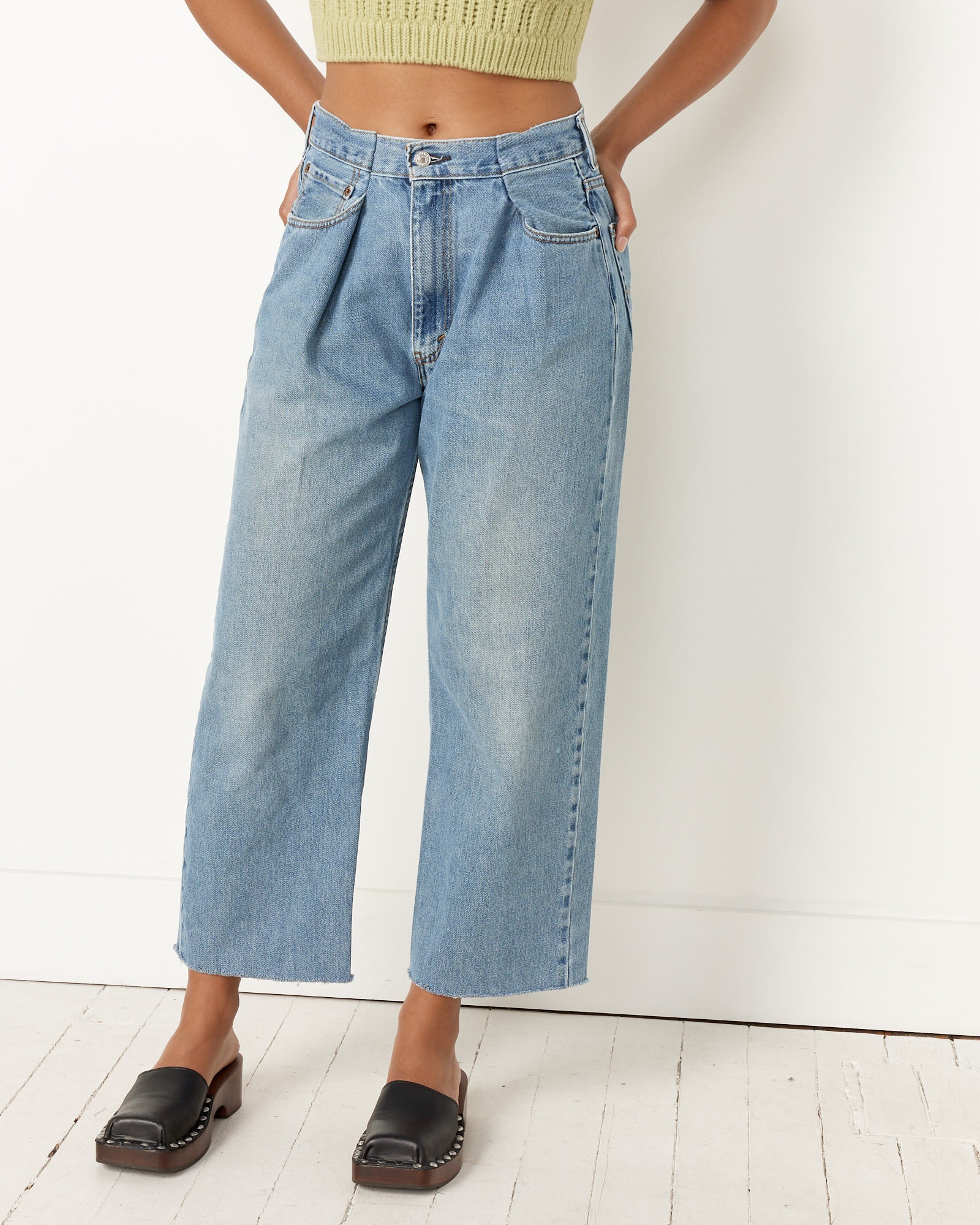 Upcycled Pleat Front Denim - Image 3