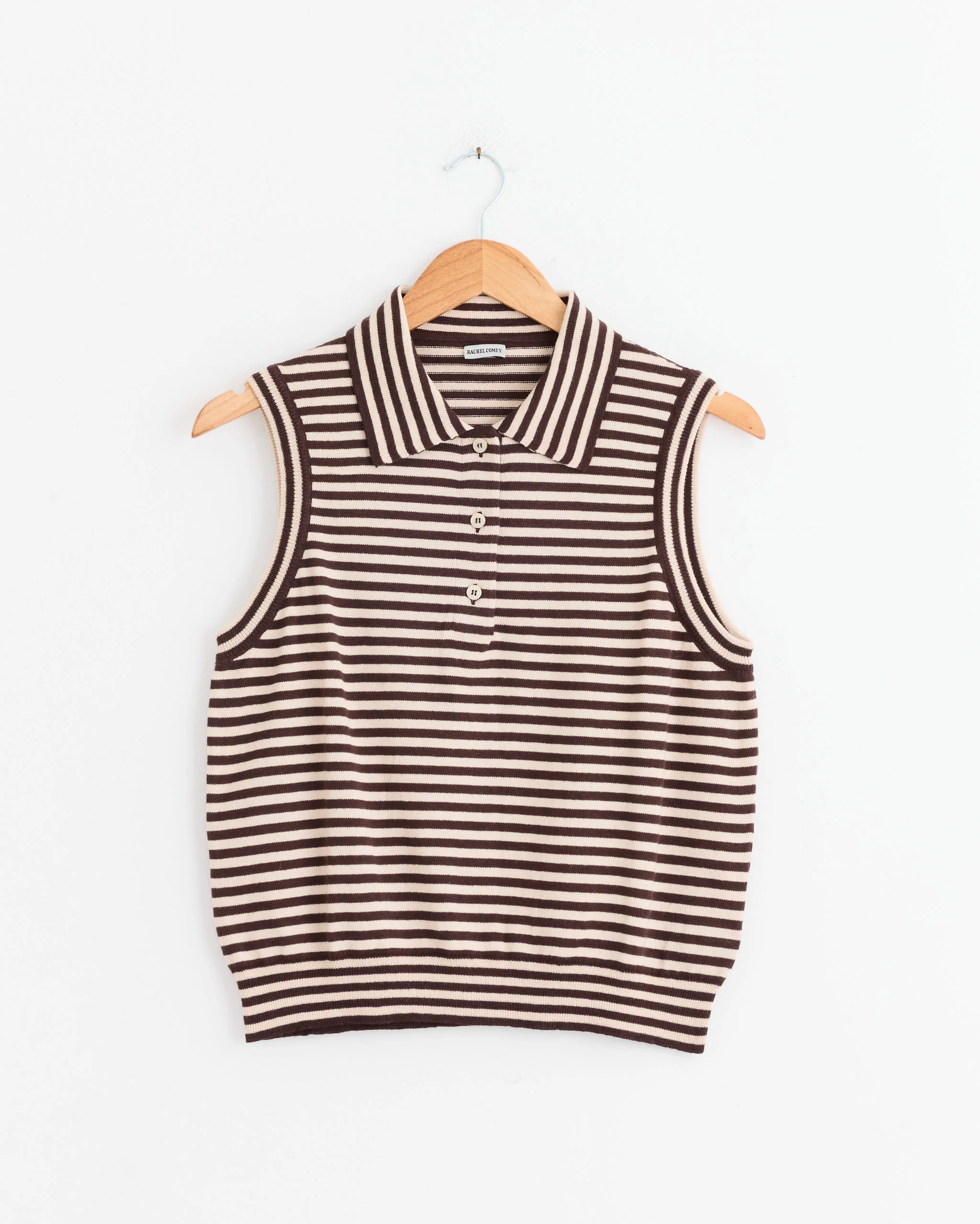 Pola Vest in Sand Brown
