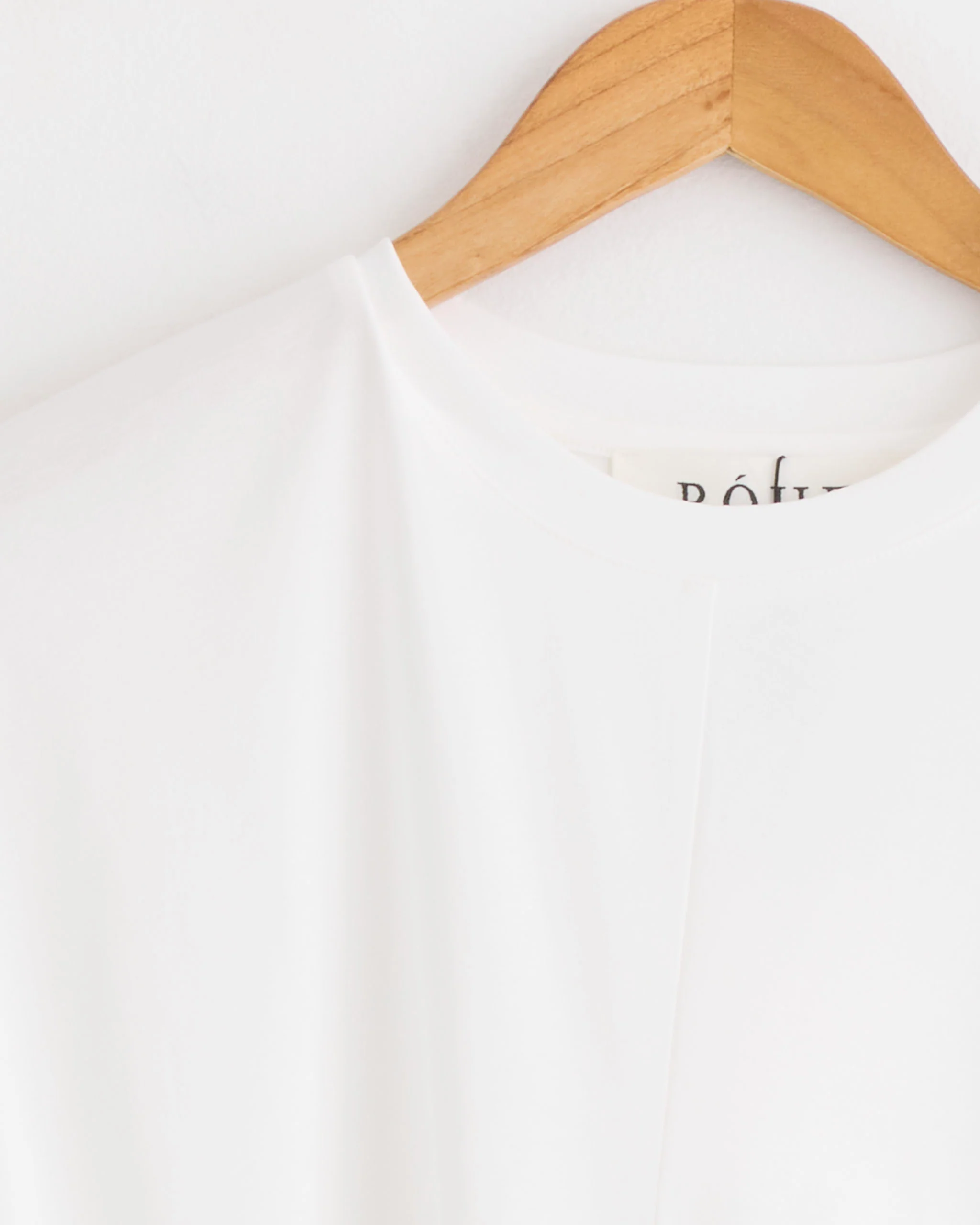 Draped T-Shirt in Off White - Image 3