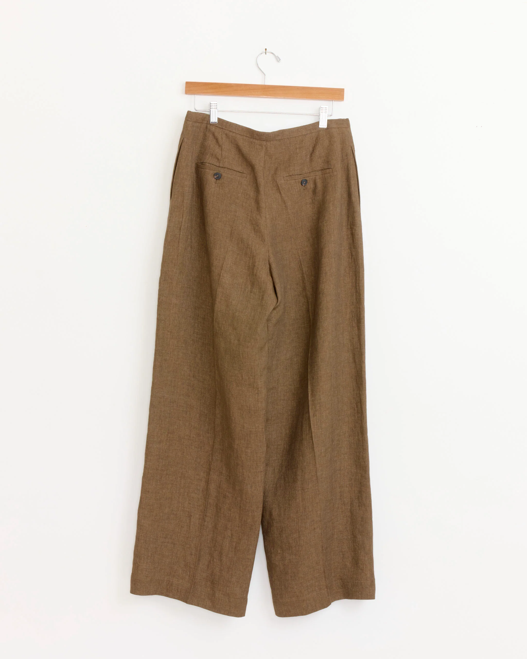 Relaxed Drawstring Trouser in Brown Melange - Image 3