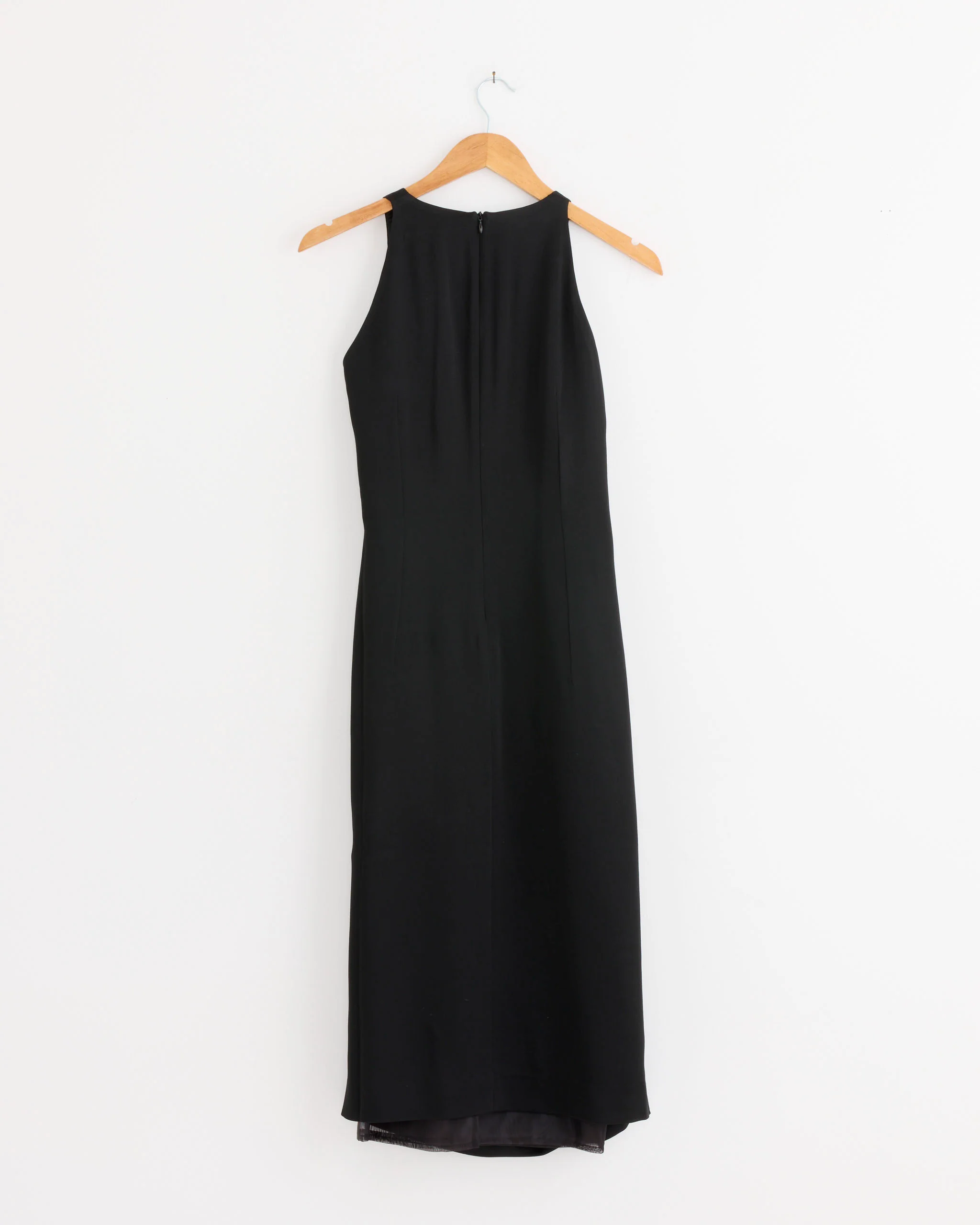 Sarong Halter Dress in Black - Image 3
