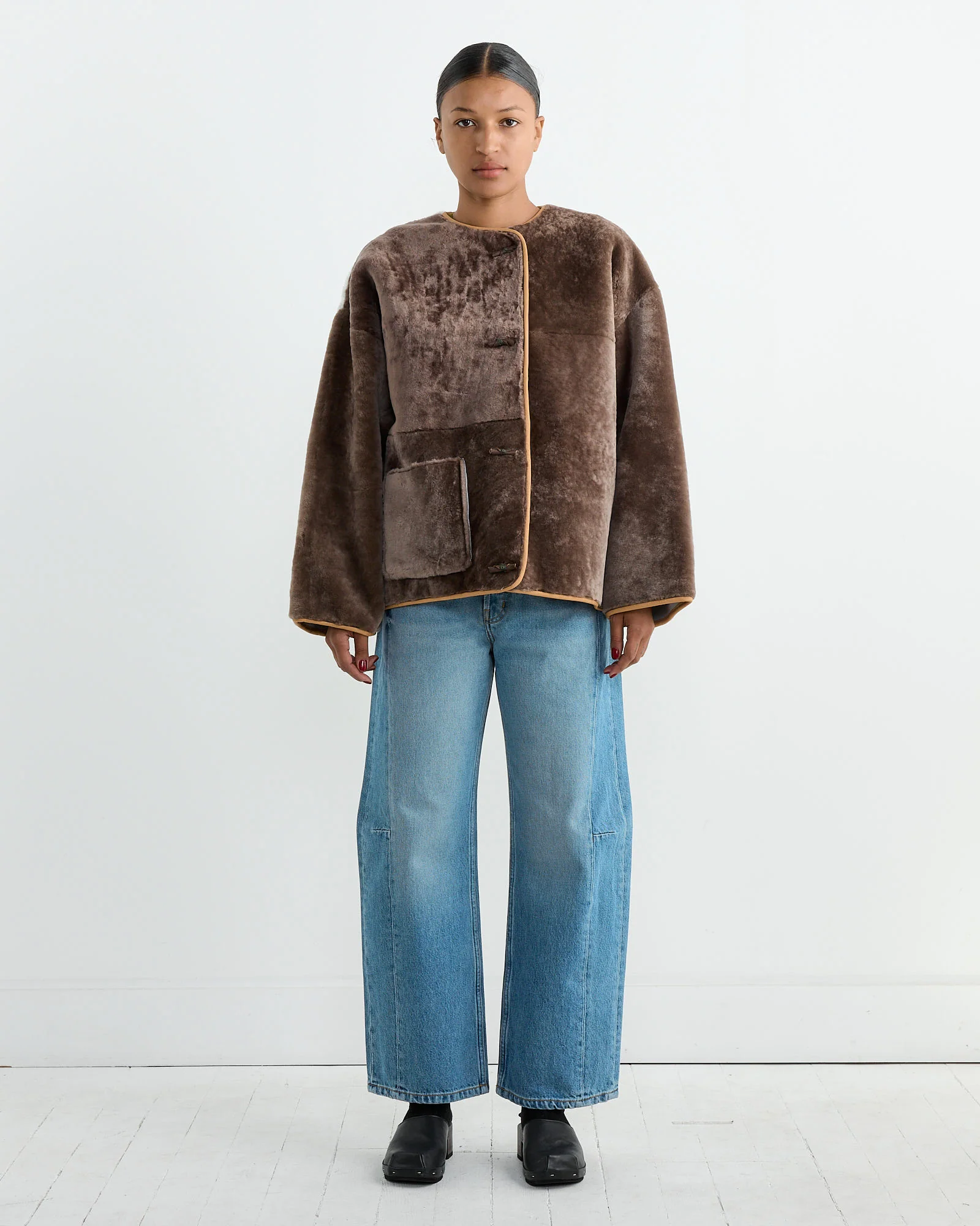 Elara Stripe Jacket in Natural - Image 3